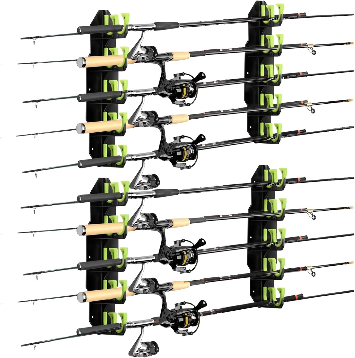 Garage Fishing Rod Rack – Wall & Ceiling Mounted Rod Holder for 10 Rods