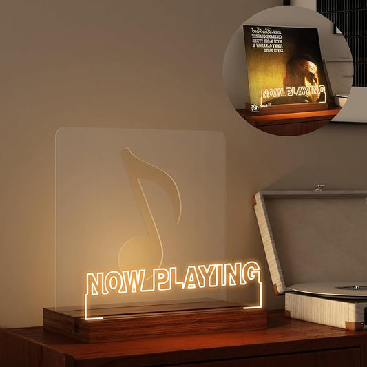 Glowing Vinyl Record Display Stand |LED Light Album Display Stand