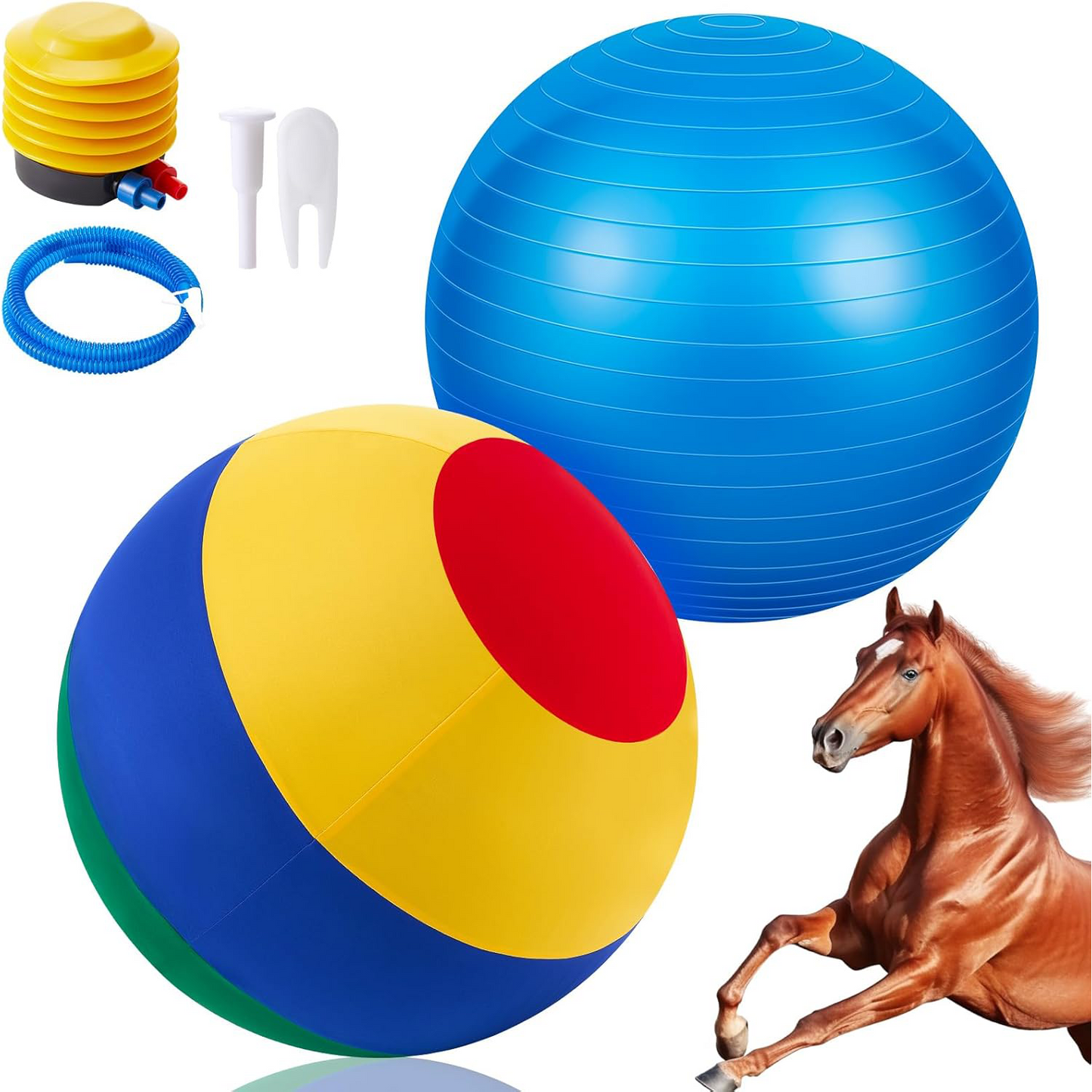 40-Inch Giant Horse Play Ball – Anti-Burst with Cover & Pump