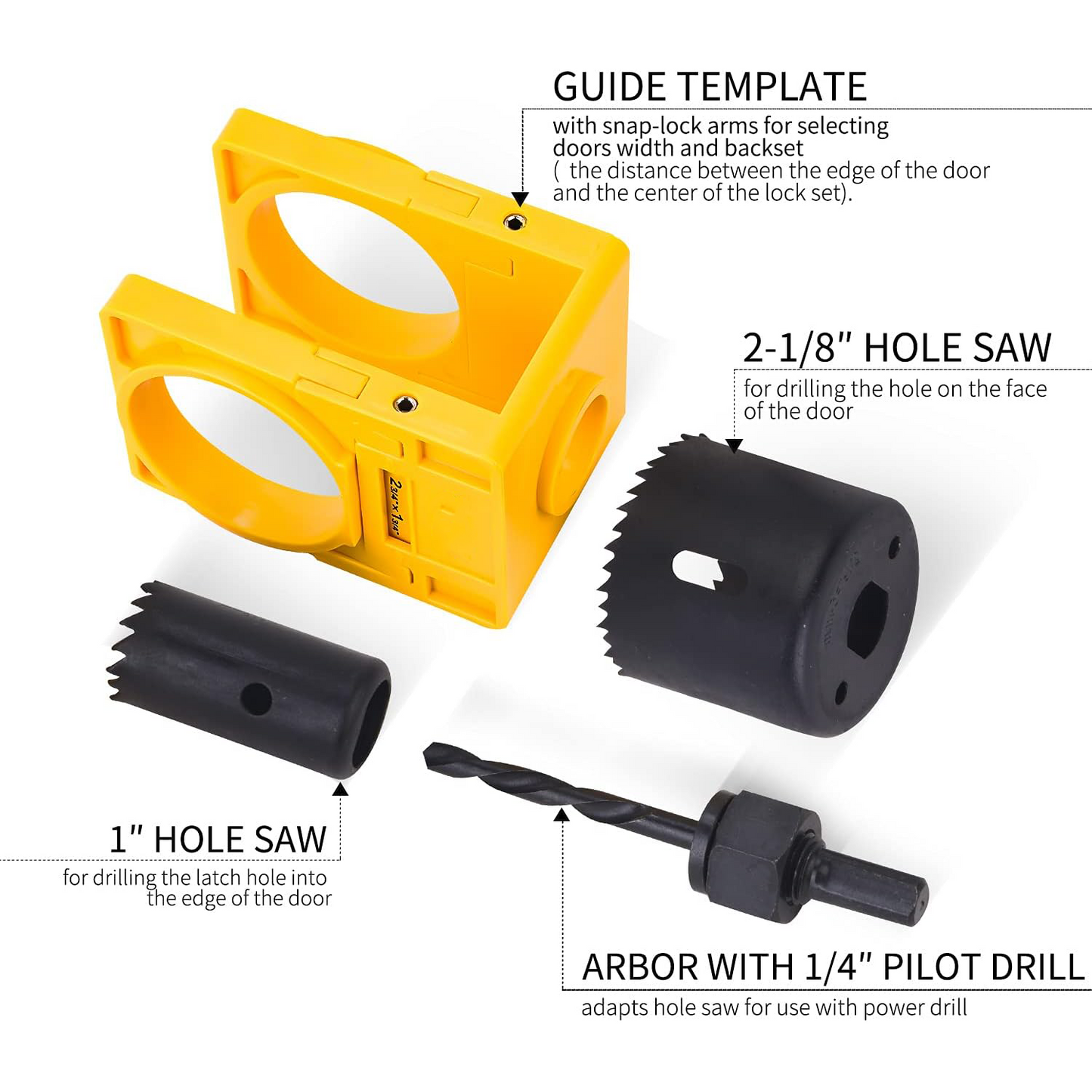 Bi-Metal Door Lock Installation Kit