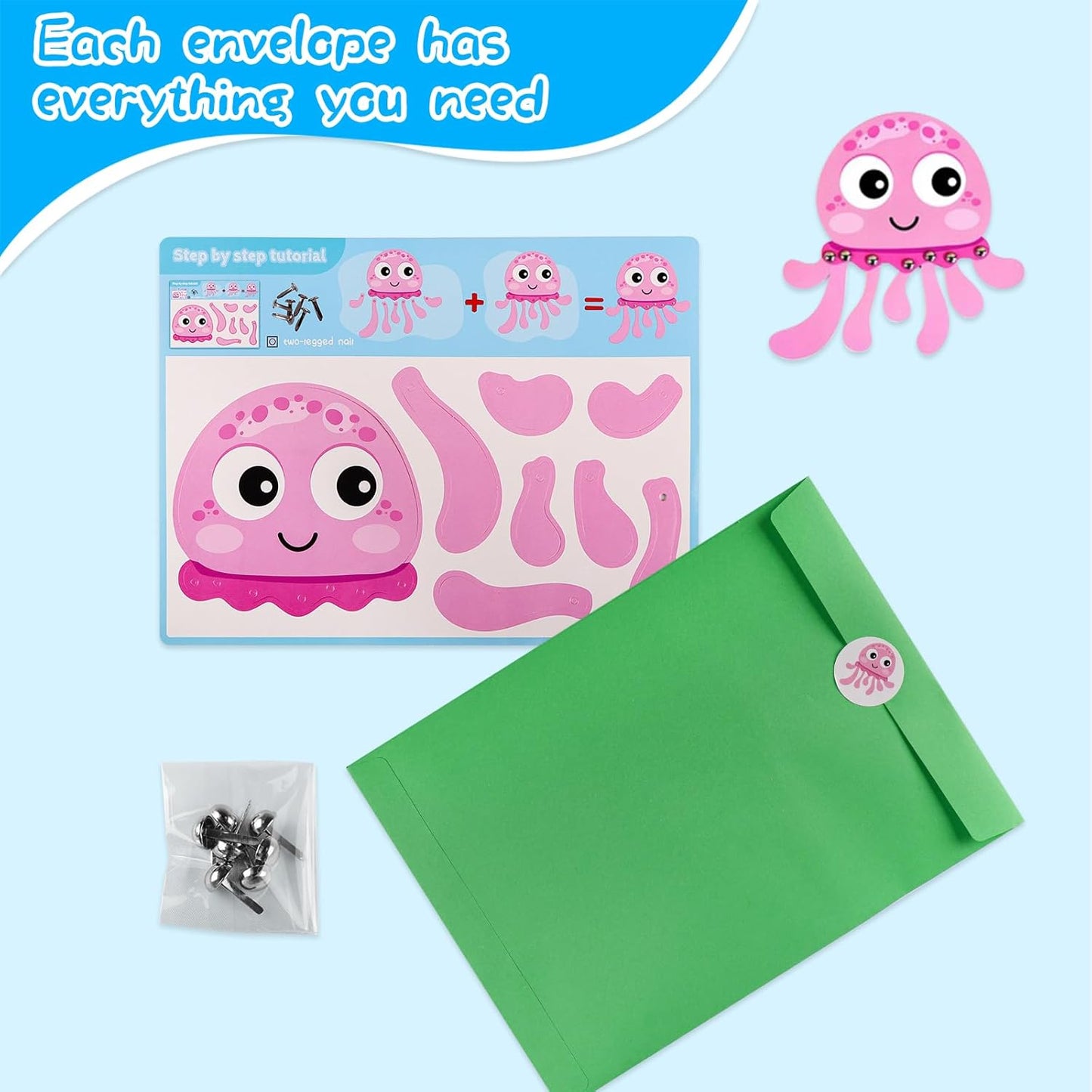 Animal Arts & Crafts Kit for Kids 4-6 – All-Inclusive Craft Box with Paper Plates & Puppets