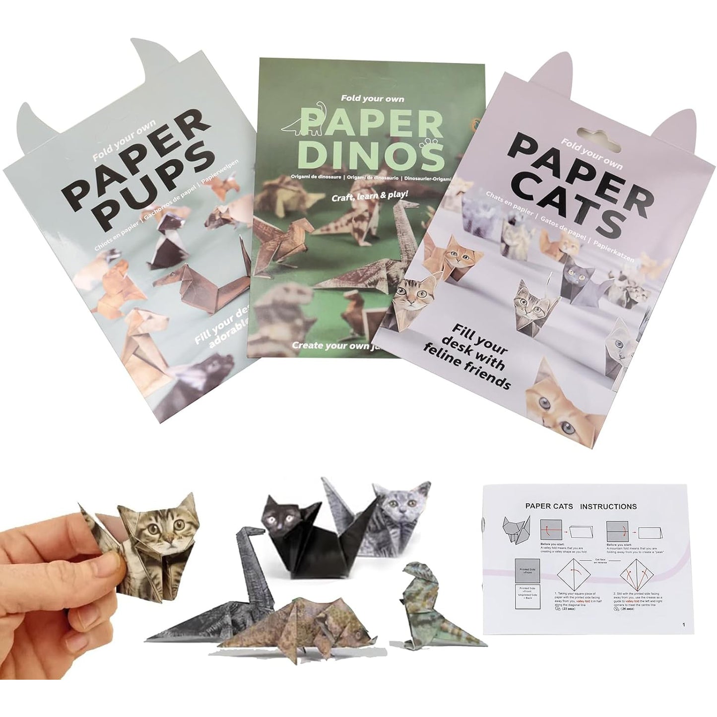 DIY Paper Cat - 50 Sheets of DIY Foldable Cute Cat Designs for Fun Craft Activities