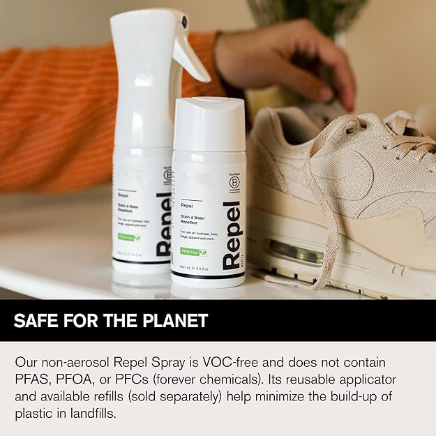 Waterproof Shoe Protector Spray – PFAS-Free, Non-Aerosol, Water-Based Stain & Liquid Repellent