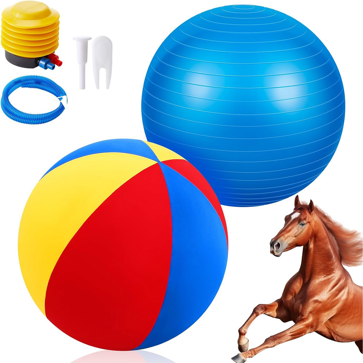 40-Inch Giant Horse Play Ball – Anti-Burst with Cover & Pump