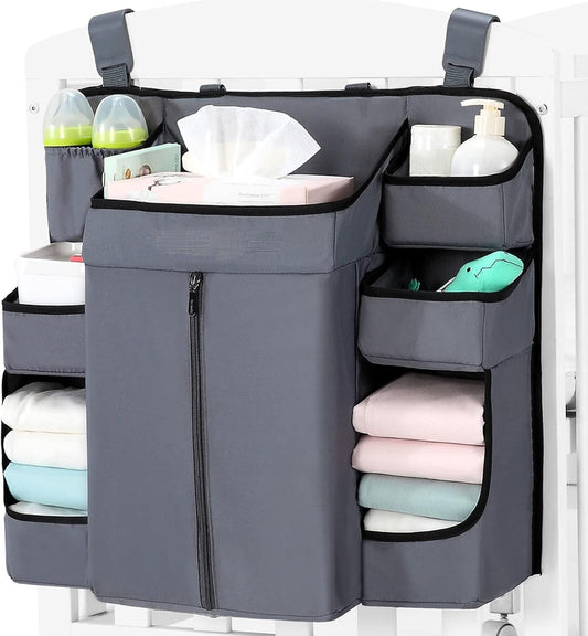 Diaper Organizer – Hanging Diaper Caddy for Changing Table & Crib | Baby Nursery Storage Organizer