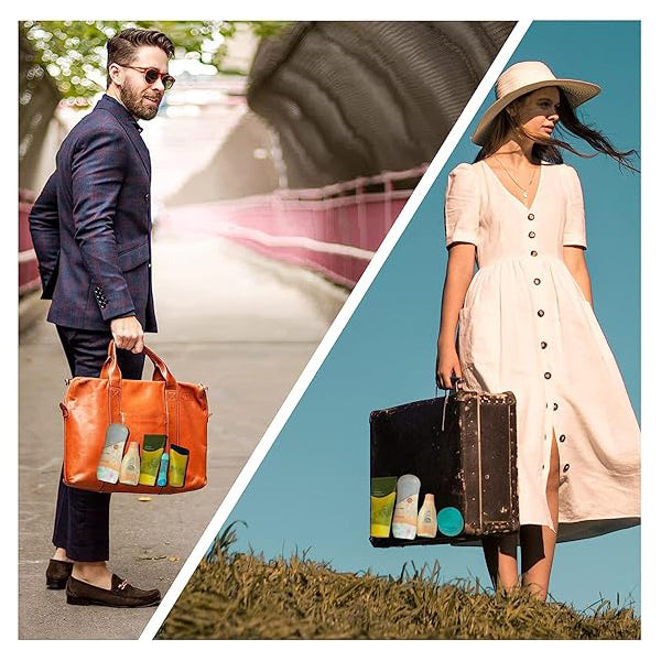 24-Pack Silicone Travel Bottle Sleeves – Leak-Proof Elastic Bottle Caps in 4 Sizes