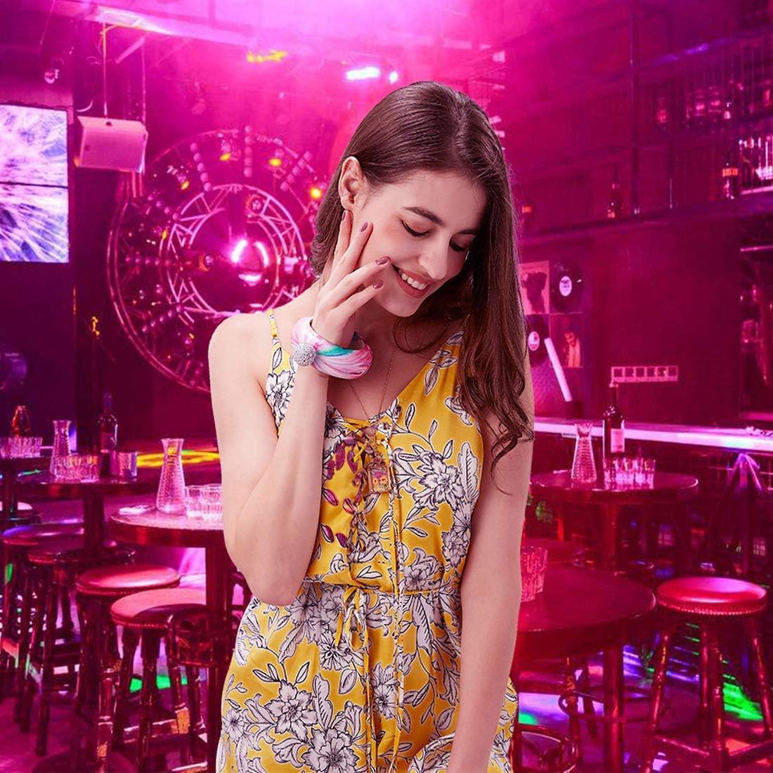 Bracelet Flask – Creative 304 Stainless Steel Hidden Alcohol Bottle with Crystal Cap, 3.5 oz