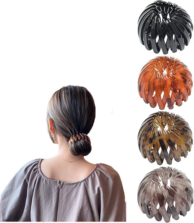 3-Piece Retro Bird’s Nest Hair Clip Set – Stylish and Flexible Hairpins for Elegant Hairstyles