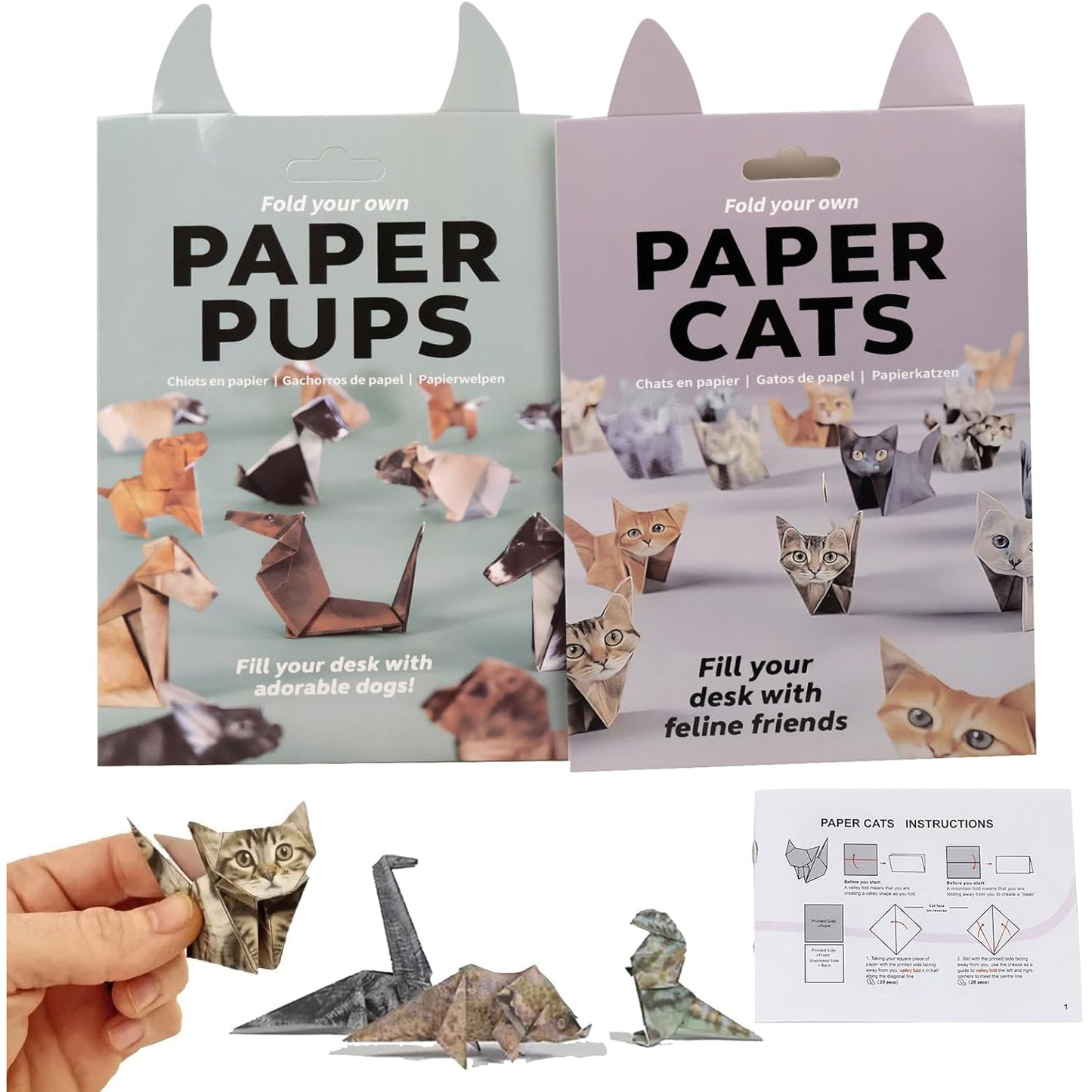 DIY Paper Cat - 50 Sheets of DIY Foldable Cute Cat Designs for Fun Craft Activities