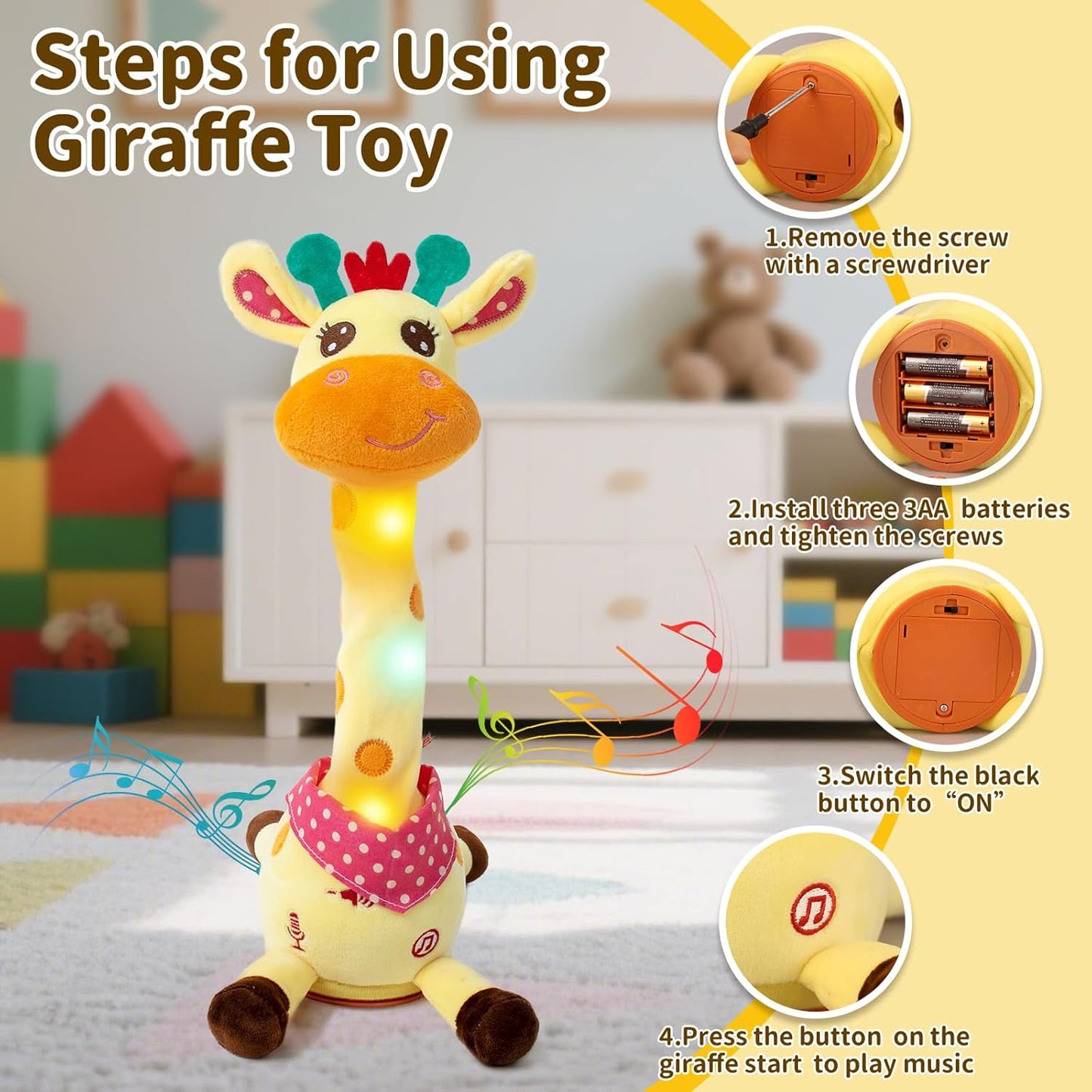 Dancing Giraffe Plush – Sing, Dance, Repeat & Light Up