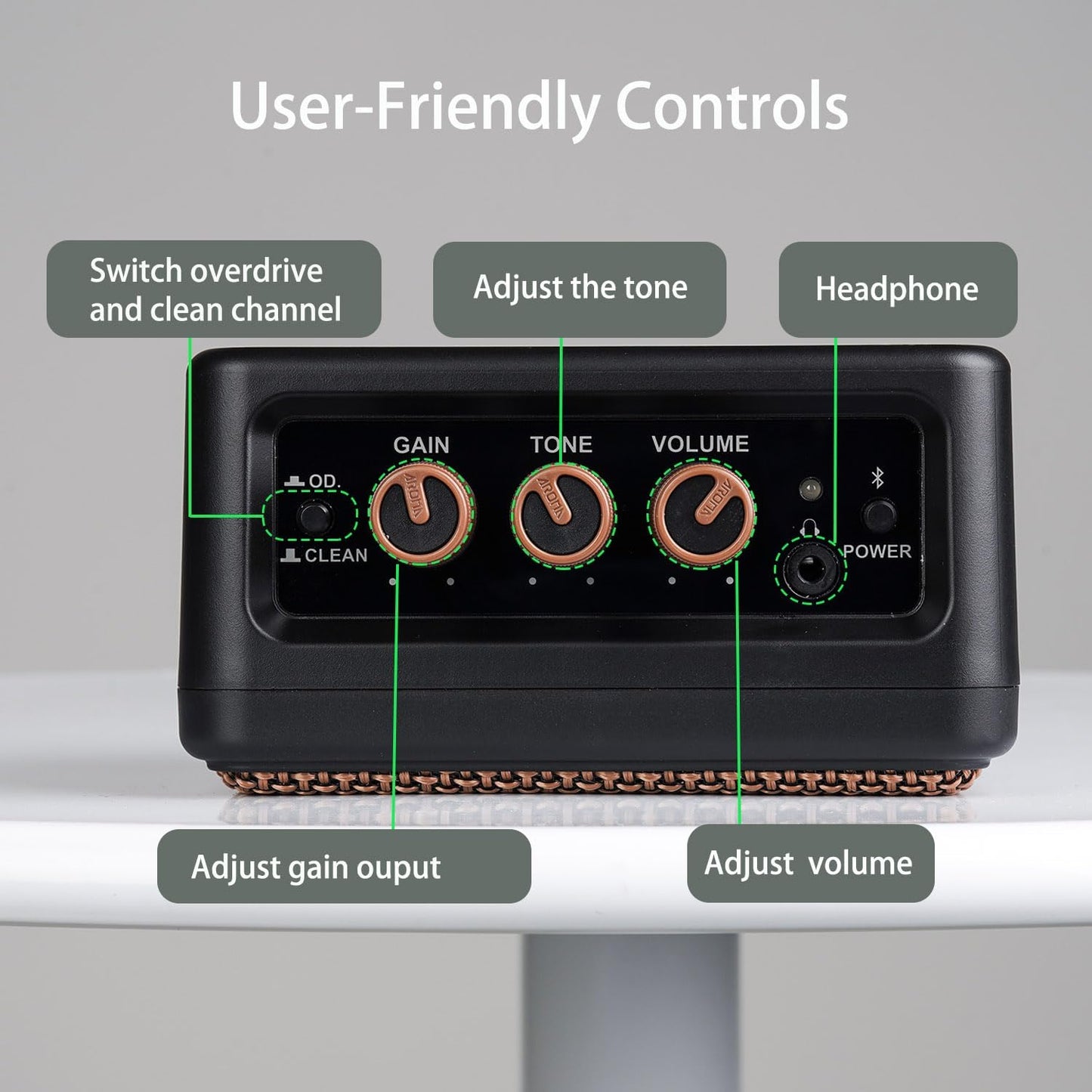Portable Electric Guitar Amplifier – 5W Rechargeable Battery Powered