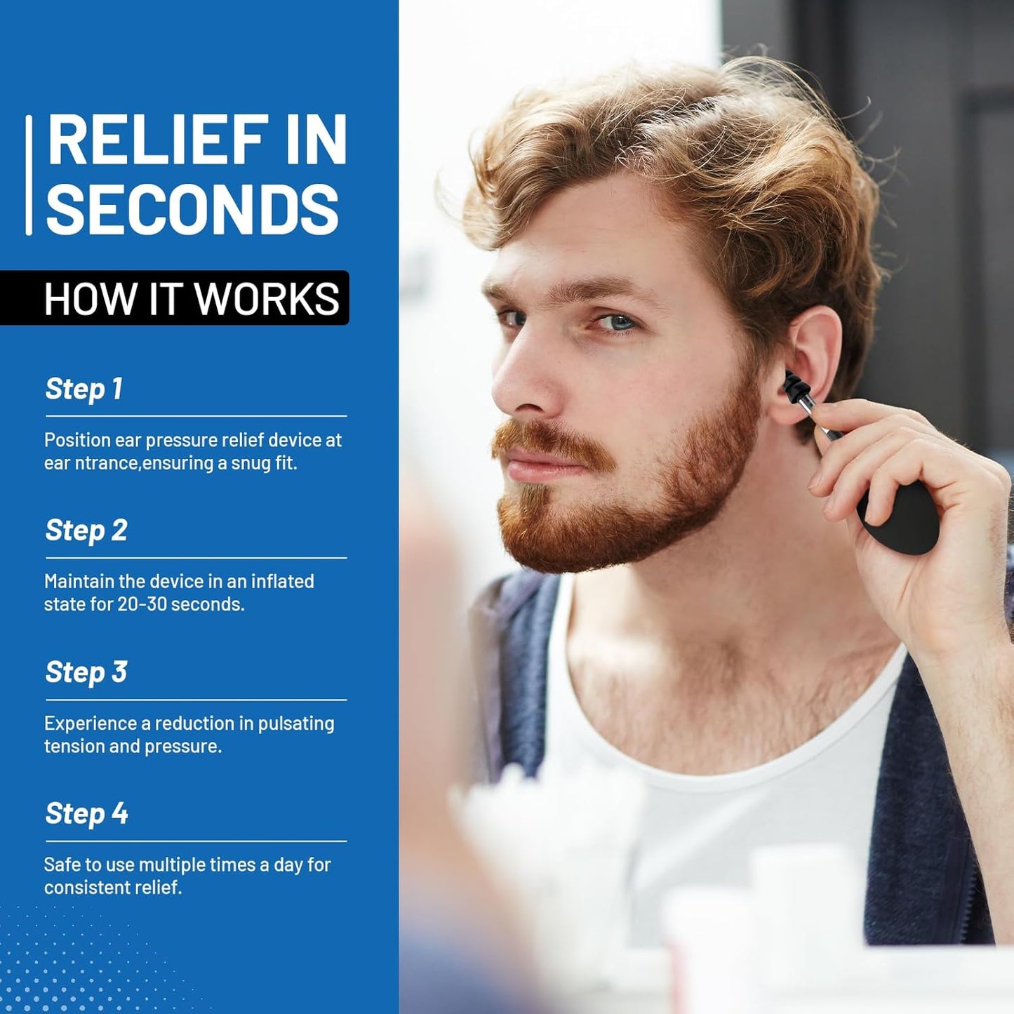 Ear Pressure Relief Device – Natural Comfort for Ear Pressure, Migraines & Tinnitus