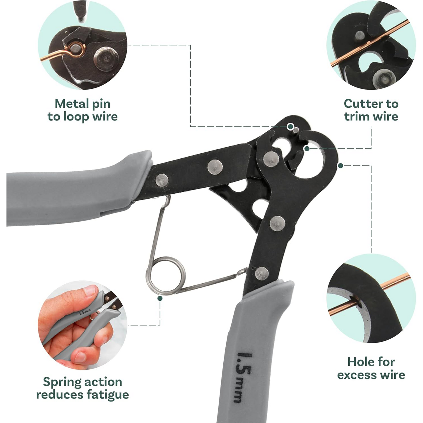 One-Step Bead Wire Looping Tool – For Consistent 1.5mm Loops with 18-26 Gauge Craft Wire