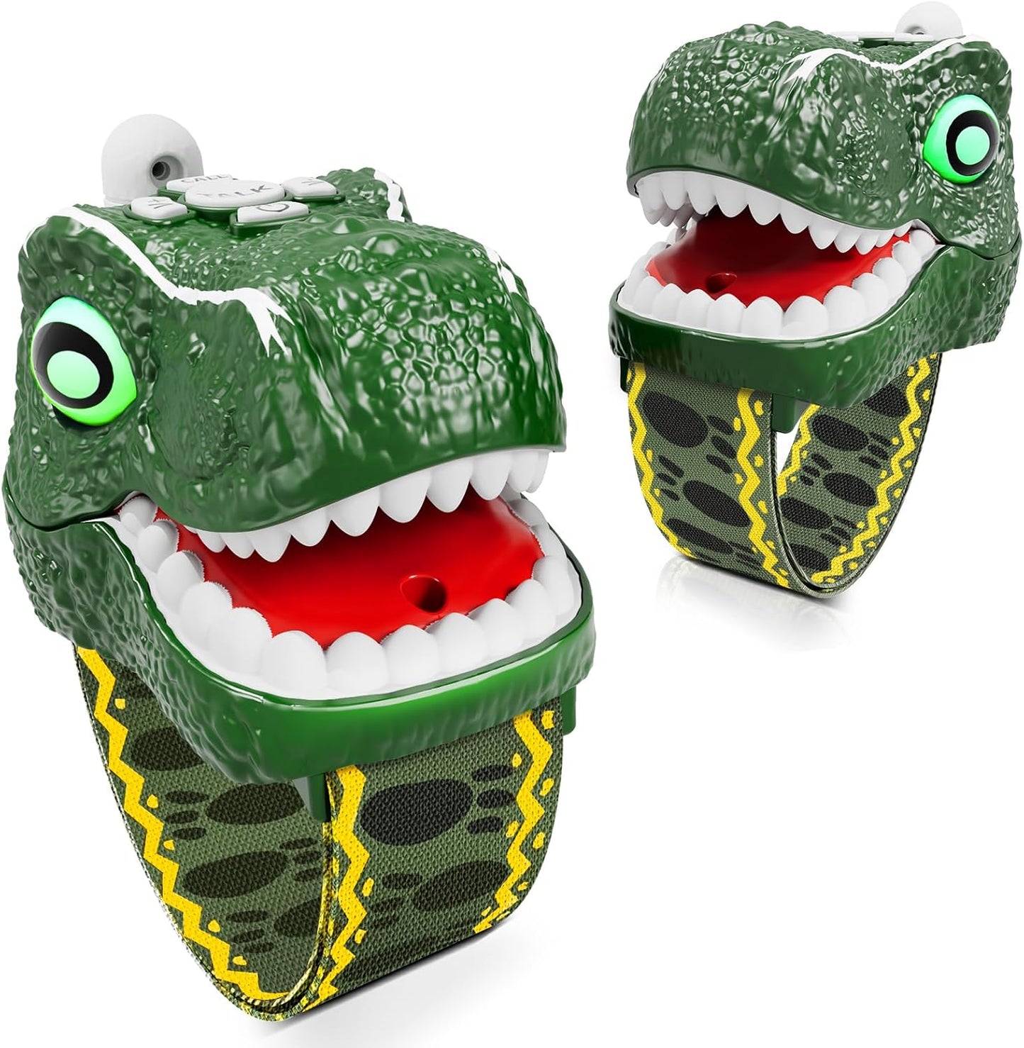 Dinosaur Walkie Talkies for Kids – T-Rex Camping Gear 2-Pack | 3 Channels, Long Range