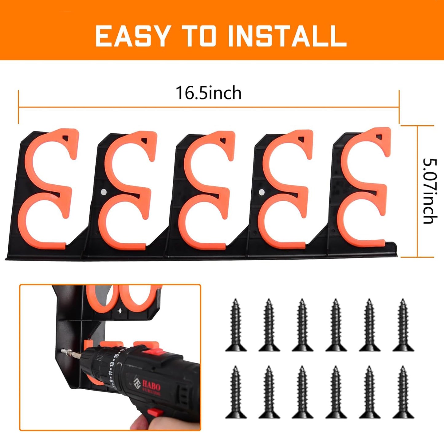 Garage Fishing Rod Rack – Wall & Ceiling Mounted Rod Holder for 10 Rods