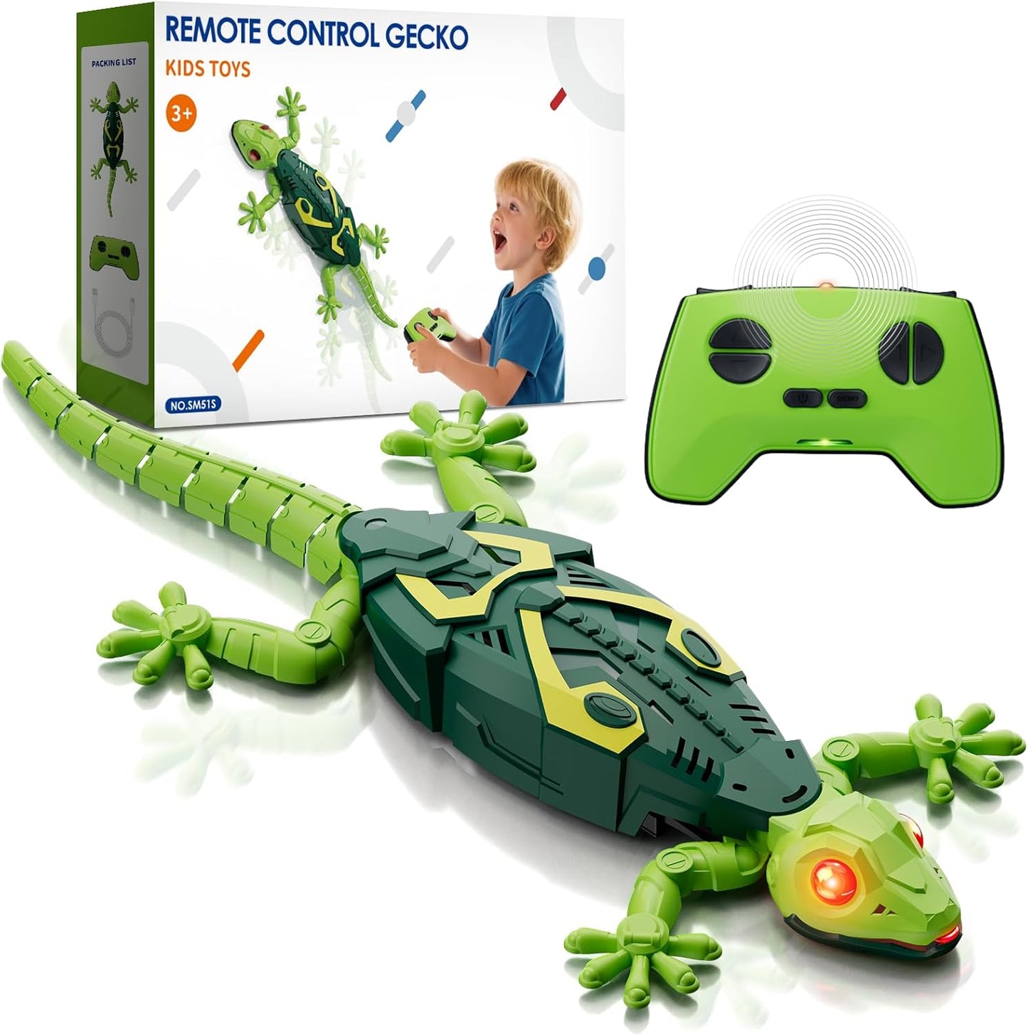 Remote Control Gecko Toy – Realistic Rechargeable Animal Toy Gift for Kids