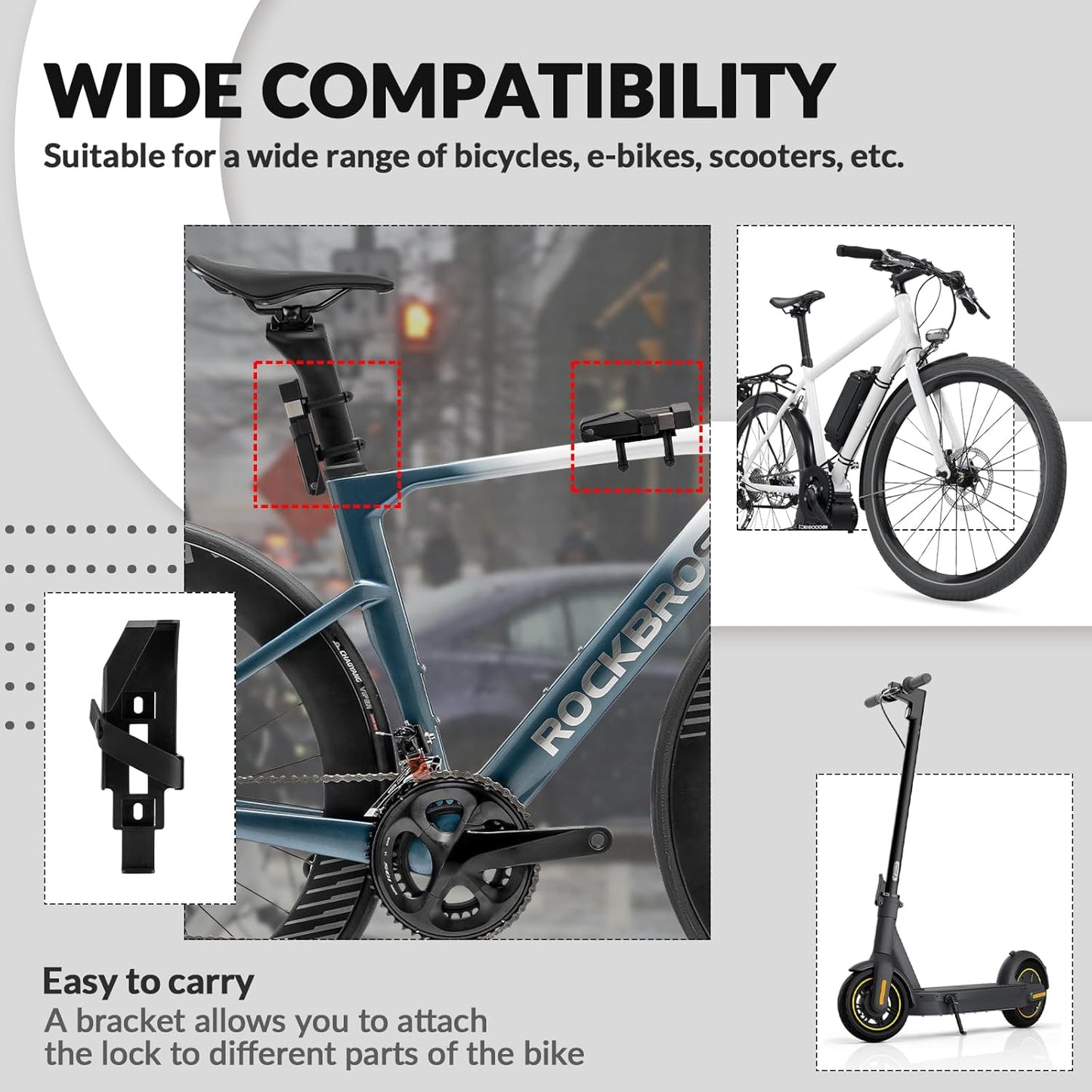 Folding Bike Lock – Compact Security Protection with Mounting Bracket