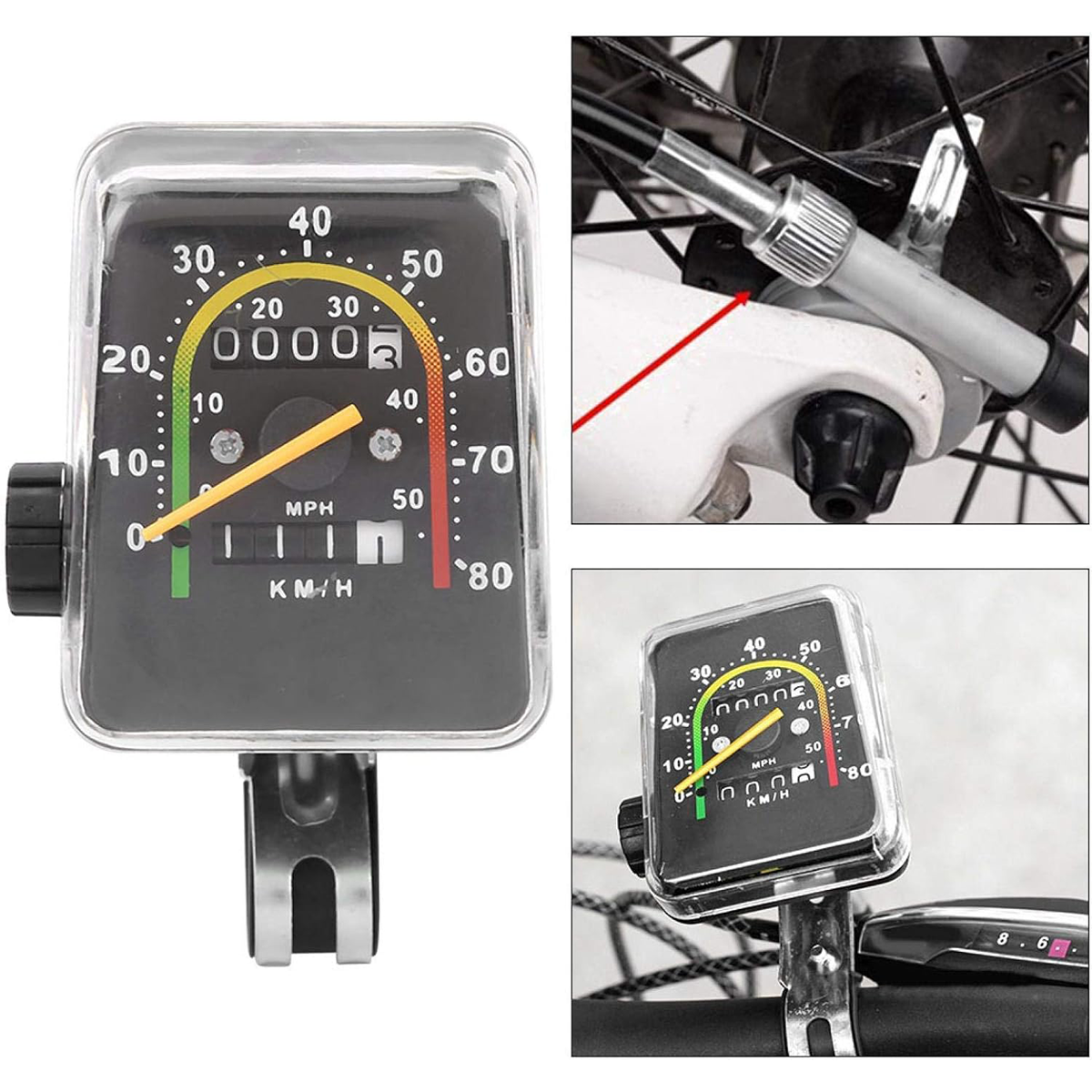Aluminum Alloy Analog Bicycle Speedometer and Odometer – Accurate, Durable, and Waterproof