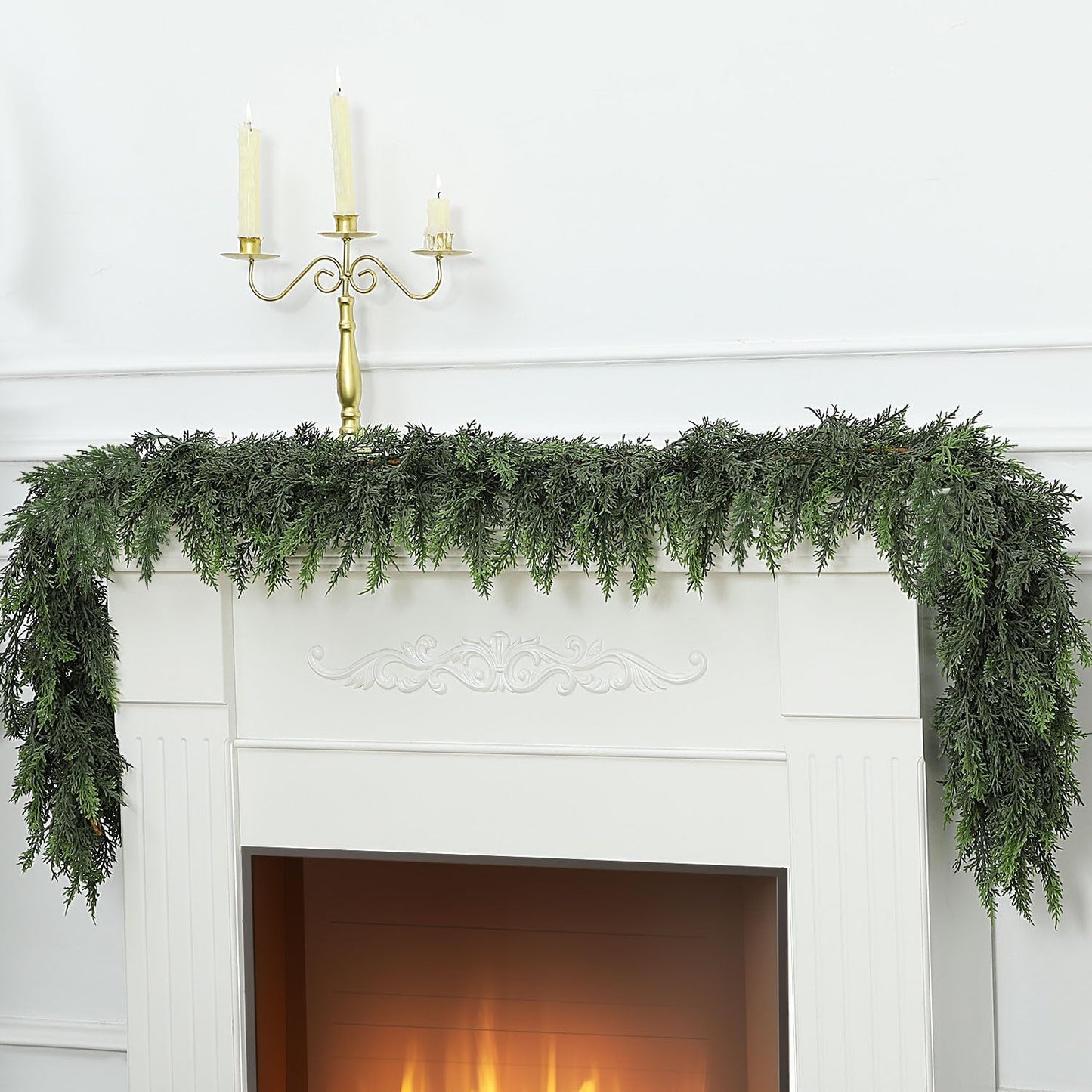 6ft Artificial Cedar Garland – Lush and Realistic Holiday Greenery