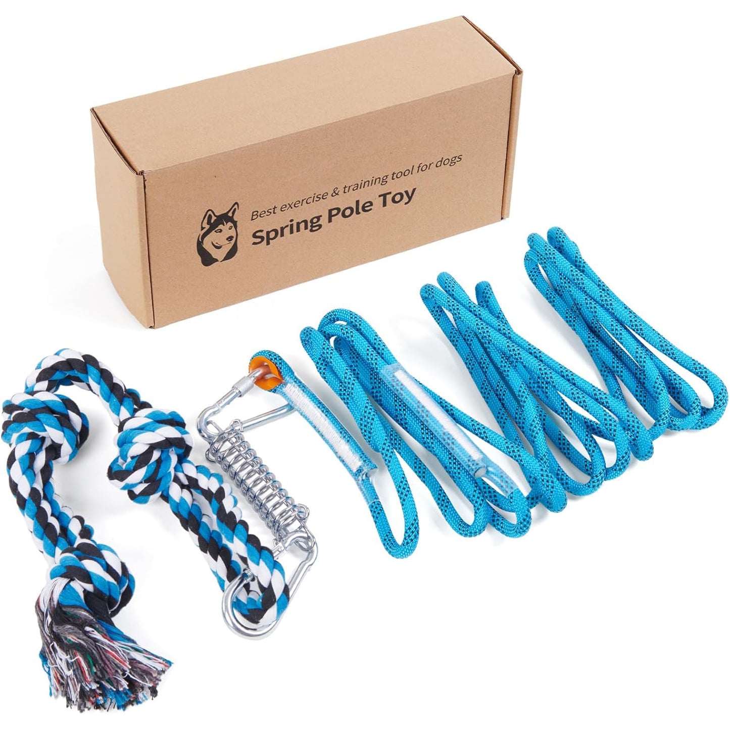 Outdoor Dog Bungee Tug Toy – Hanging Interactive Play Game