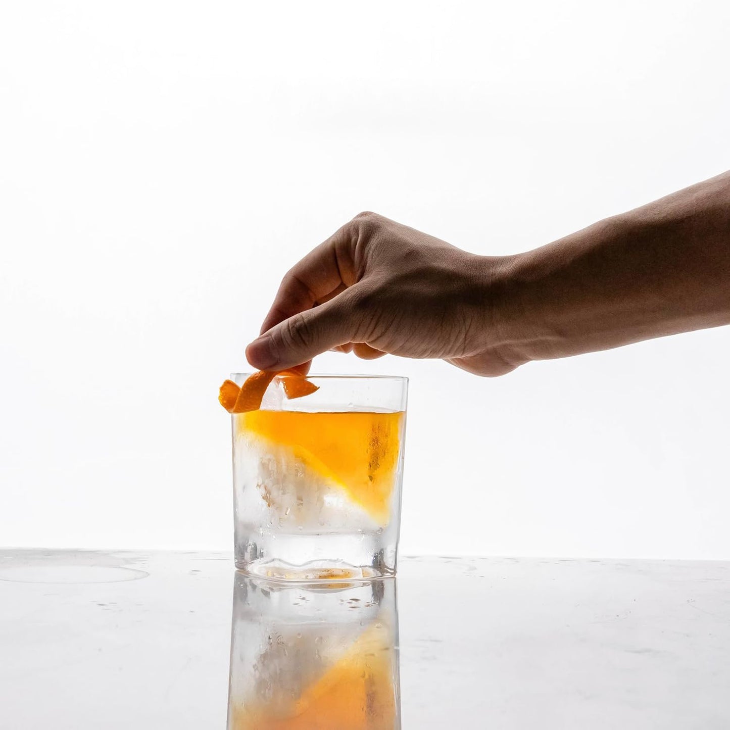 Whiskey Wedge Glass – Premium Old-Fashioned Glass with Silicone Ice Mold