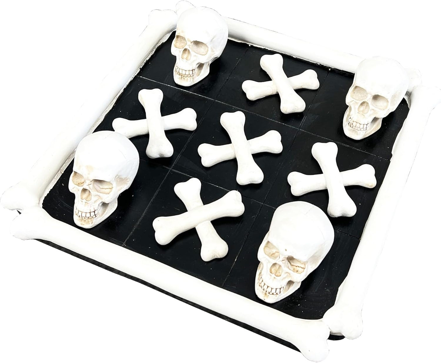 Skull & Crossbones Tic-Tac-Toe Board – Gothic Home Decor & Fun Game Set