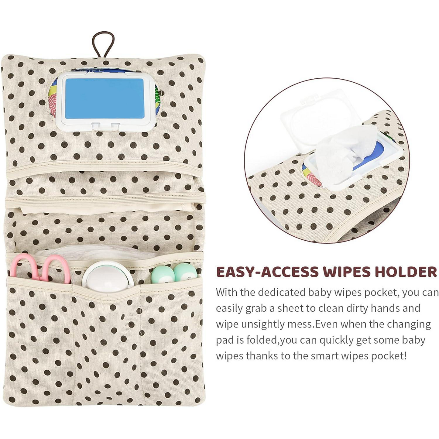 Baby Diaper Bag – Compact Organizer with Changing Pad for On-the-Go Moms