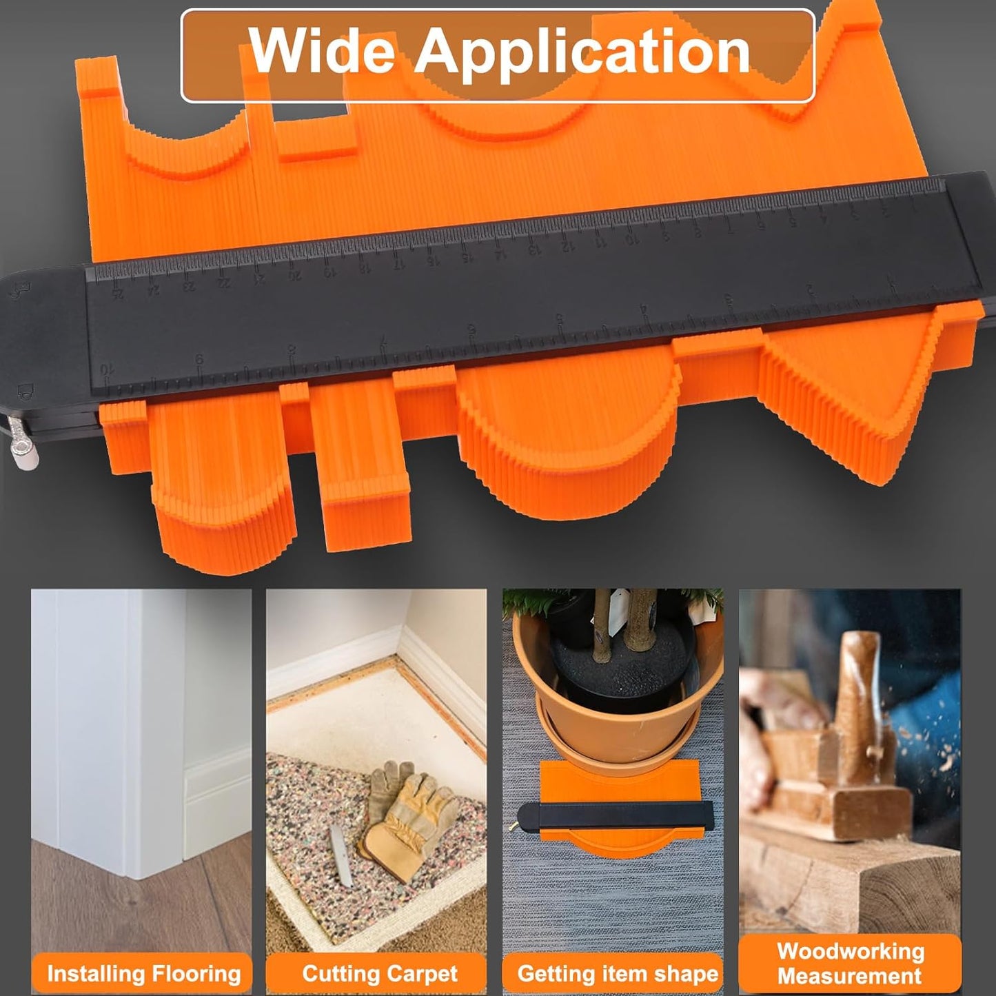 10-Inch Plastic Contour Gauge – Precise Profile Duplication Tool