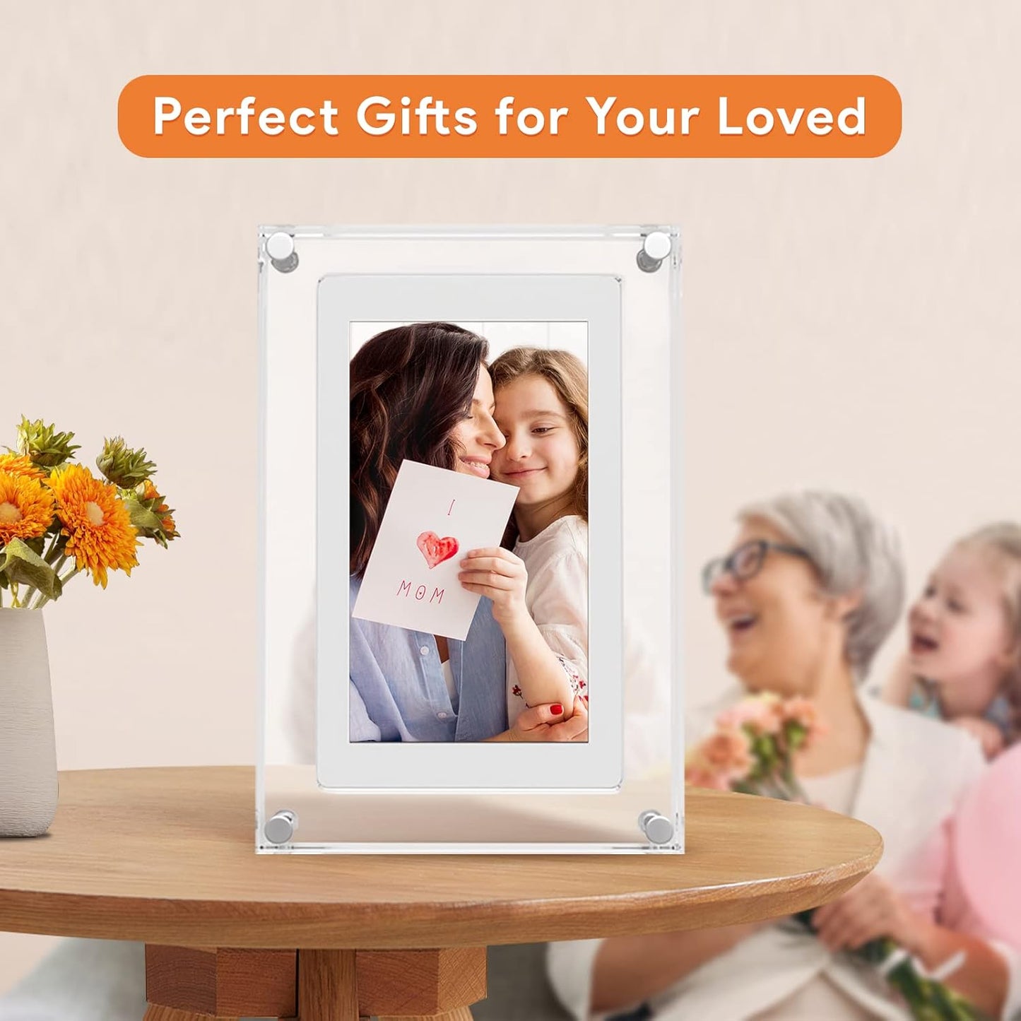 Digital frame with unlimited photos and videos