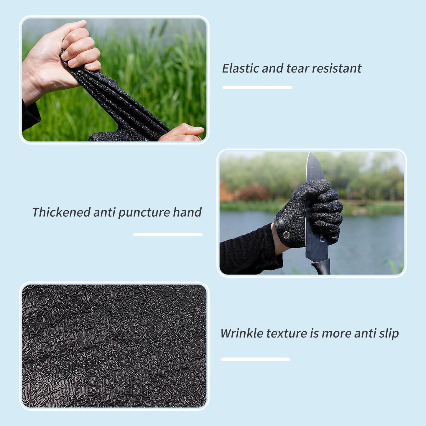 Fishing Gloves – Anti-Slip & Puncture-Resistant Protective Gloves for Professional Fishing