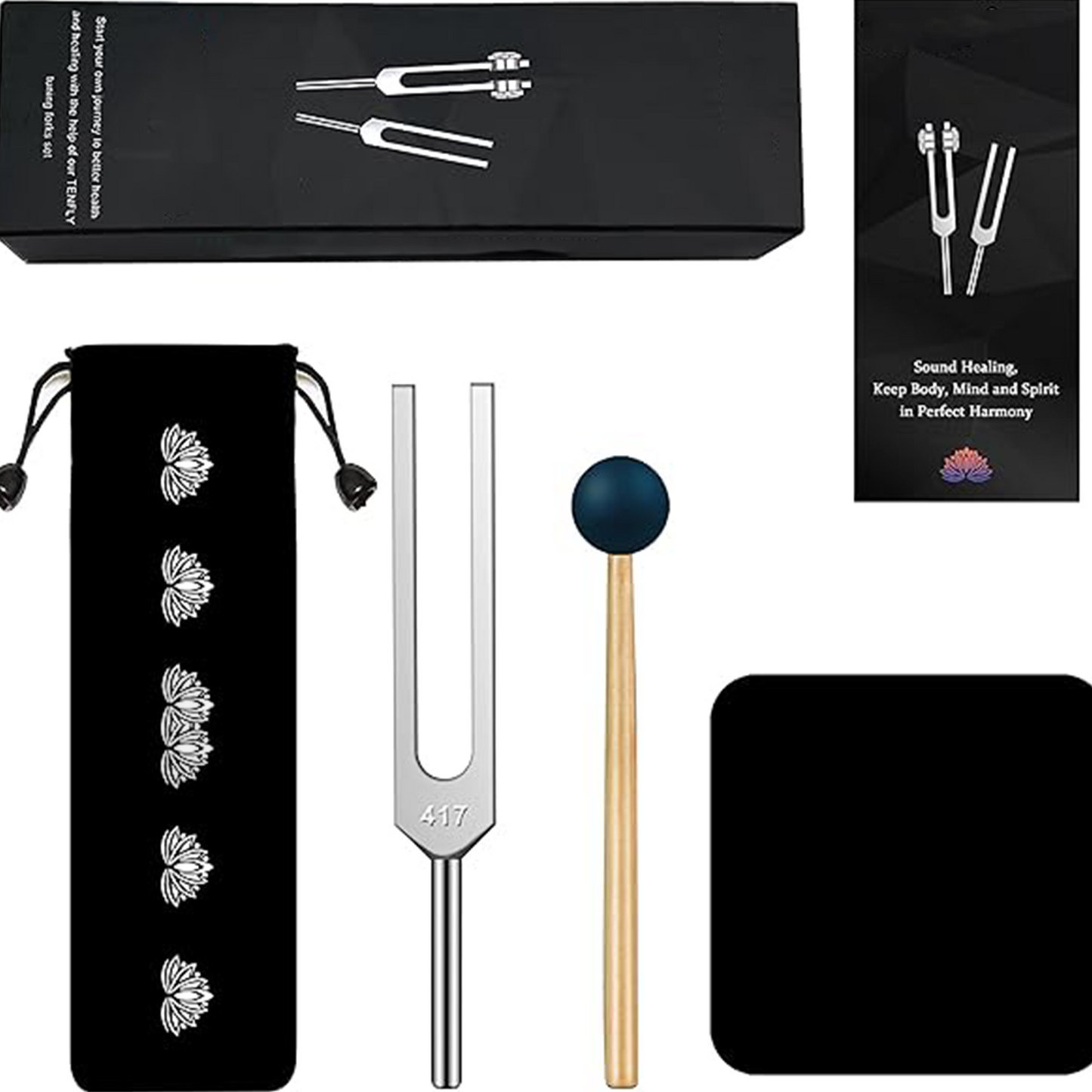 Tuning Forks for Healing Set (128Hz, 256Hz, 512Hz)