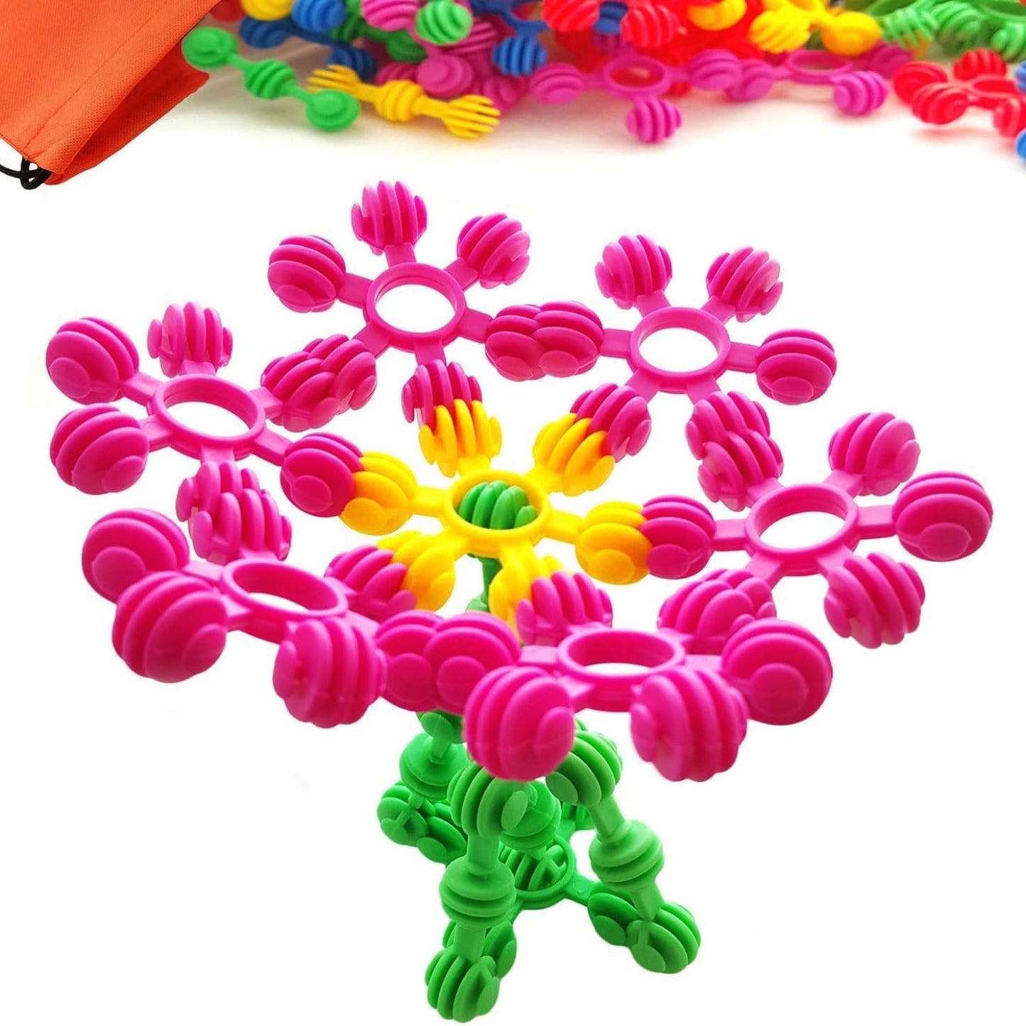 STEM Interlocking Building Blocks – 120 PCS Educational Gear Set for Creative Play