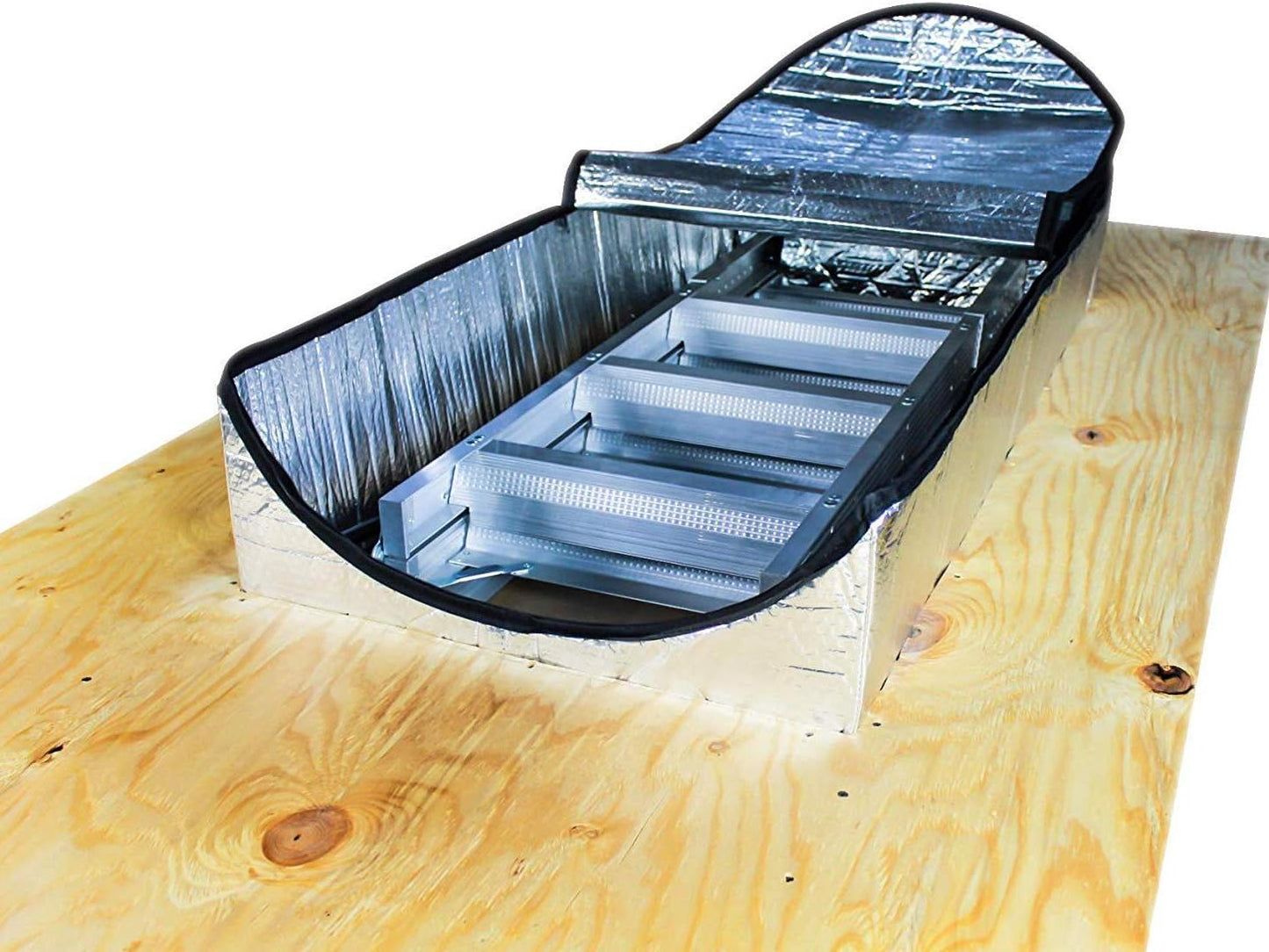 Attic Stairway Insulation Cover – Energy-Saving Aluminum Tent with Easy Access Zipper (25" x 54" x 11")