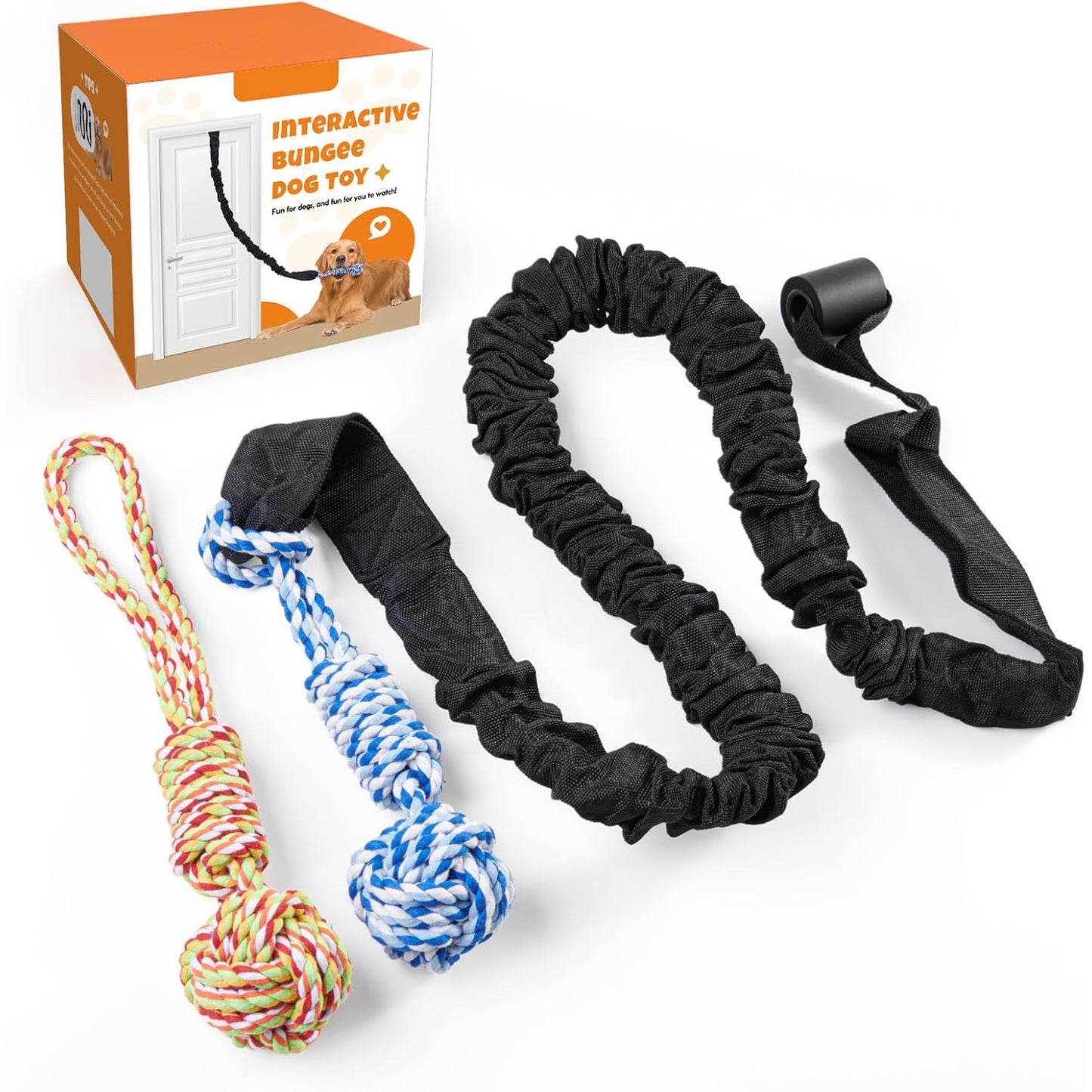 Outdoor Dog Bungee Tug Toy – Hanging Interactive Play Game