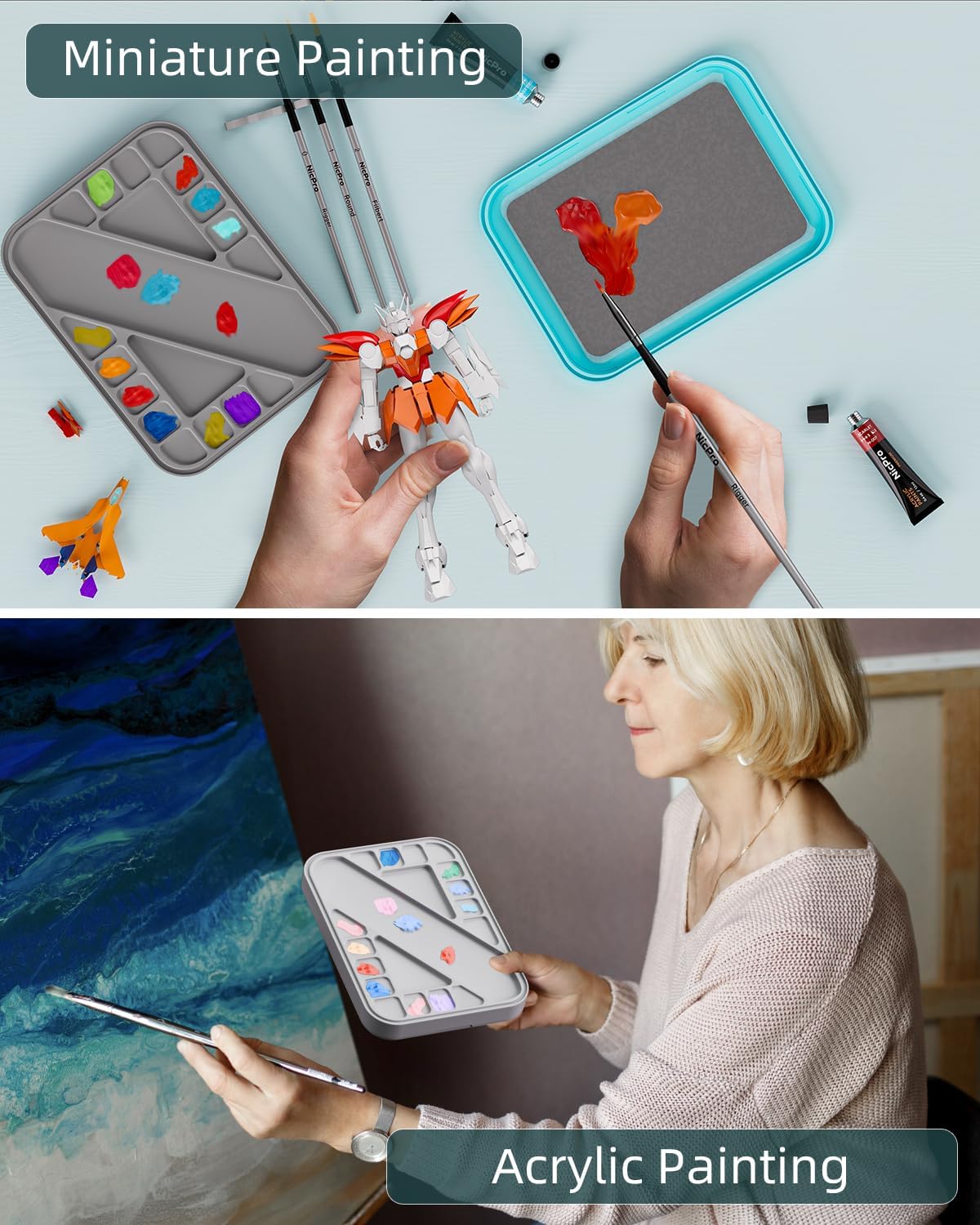 Wet Palette for Acrylic Miniature Painting – Keep Paints Fresh Longer