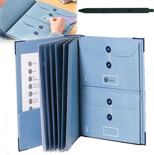 Expandable File Organizer – Fits A4/8.5x11 Documents | Portable Document Storage