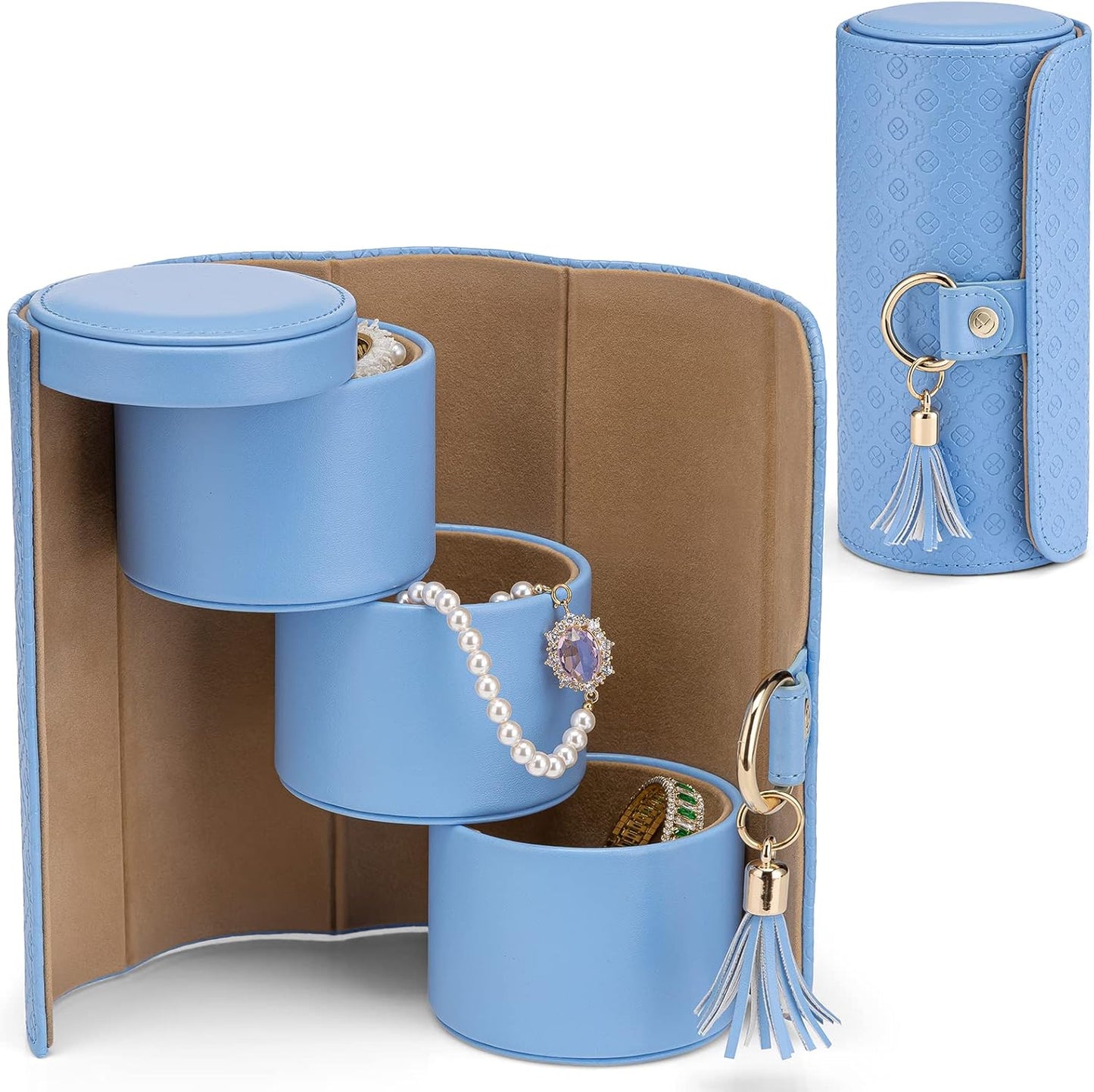 Women's Travel Jewelry Box – Essential for Trips, Perfect Gift for Girls, Travelers, Couples, Moms, and Friends