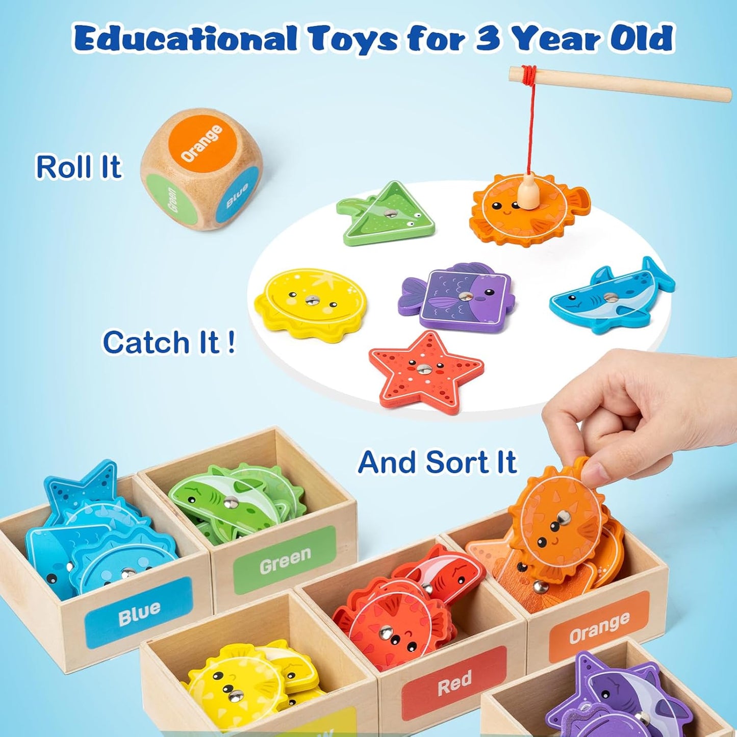 Geometric Sorting Colorus Fishing Game