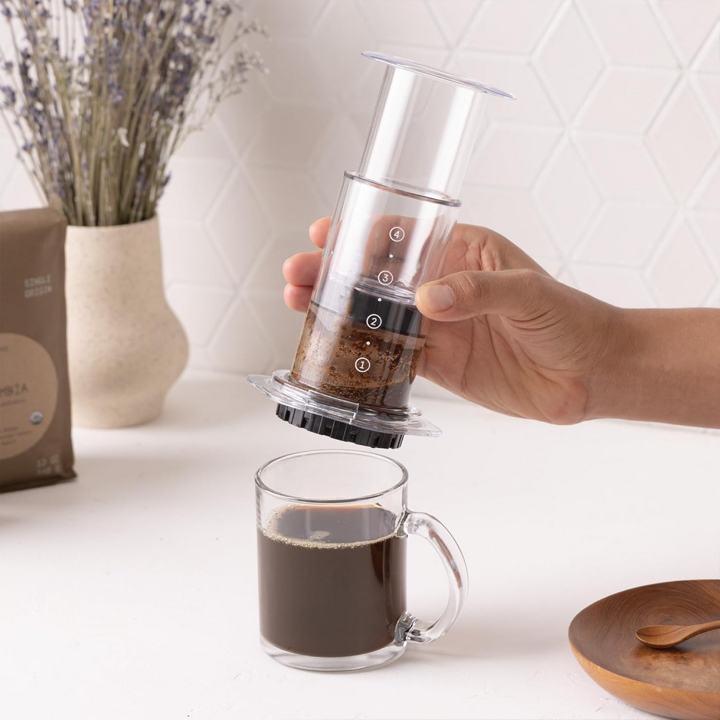 Clear Coffee Maker – 3-in-1 French Press, Pour-Over & Espresso