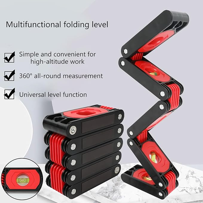 Multifunction Foldable Level Tool – Professional-Grade Measuring Ruler | High Precision | Ideal for Renovation, Carpentry & DIY Projects