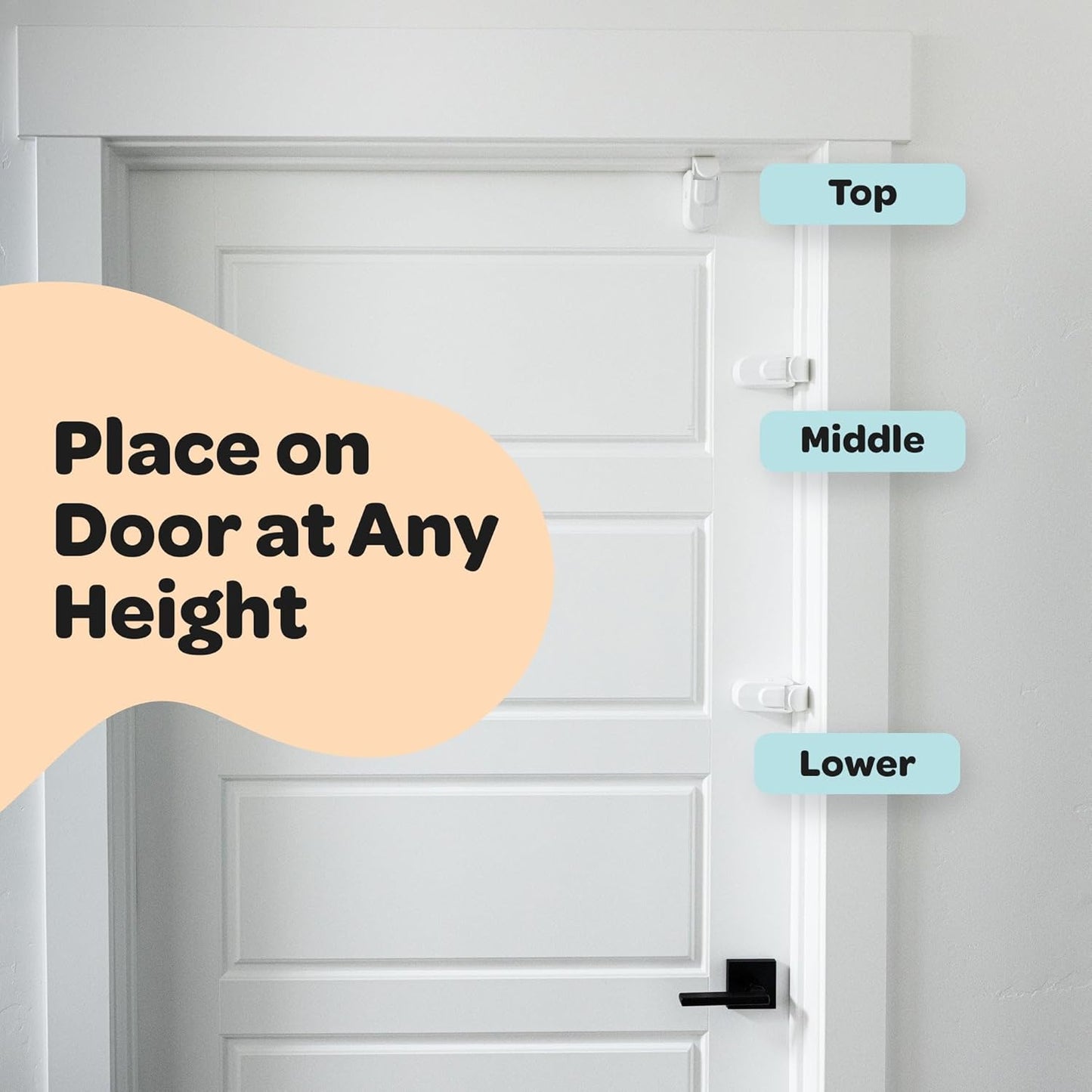 Snap-On Childproof Door Lock – No Tools or Adhesives Needed