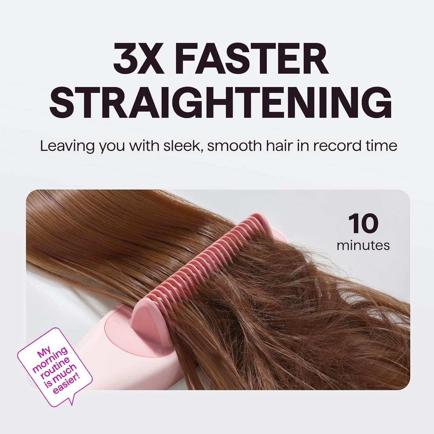 Steam Hair Straightener Brush – 3-in-1 Straightening, Combing & Steam Hair Care