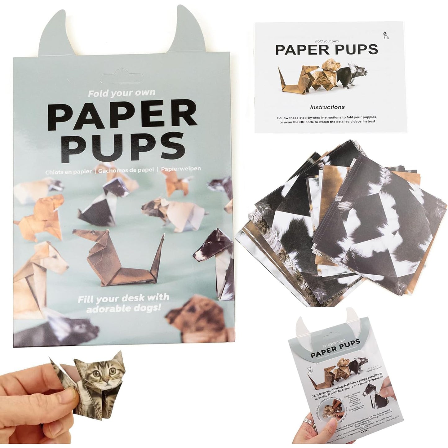 DIY Paper Cat - 50 Sheets of DIY Foldable Cute Cat Designs for Fun Craft Activities