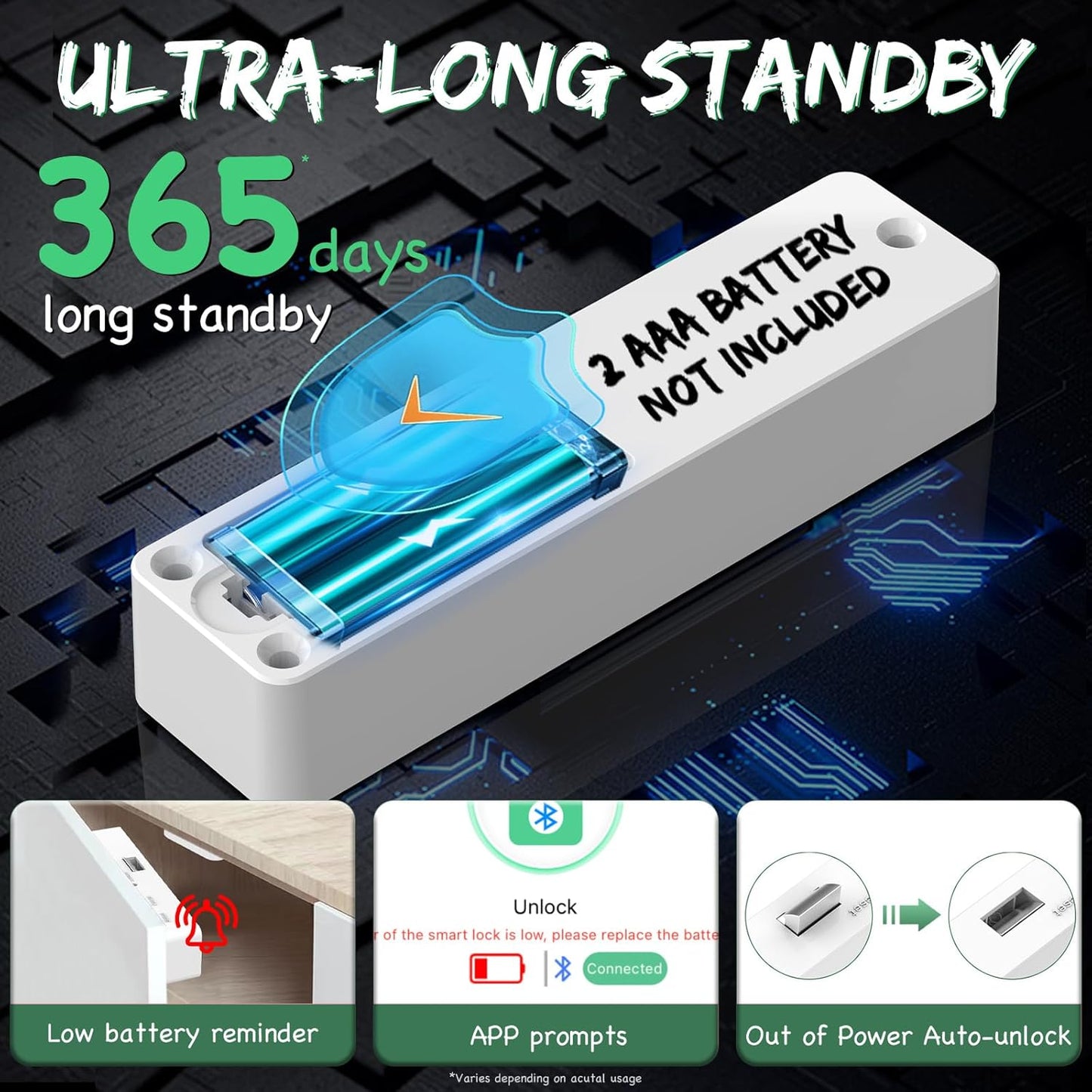 RFID Cabinet Lock – Hidden Digital Electronic Bluetooth Smart Drawer Lock