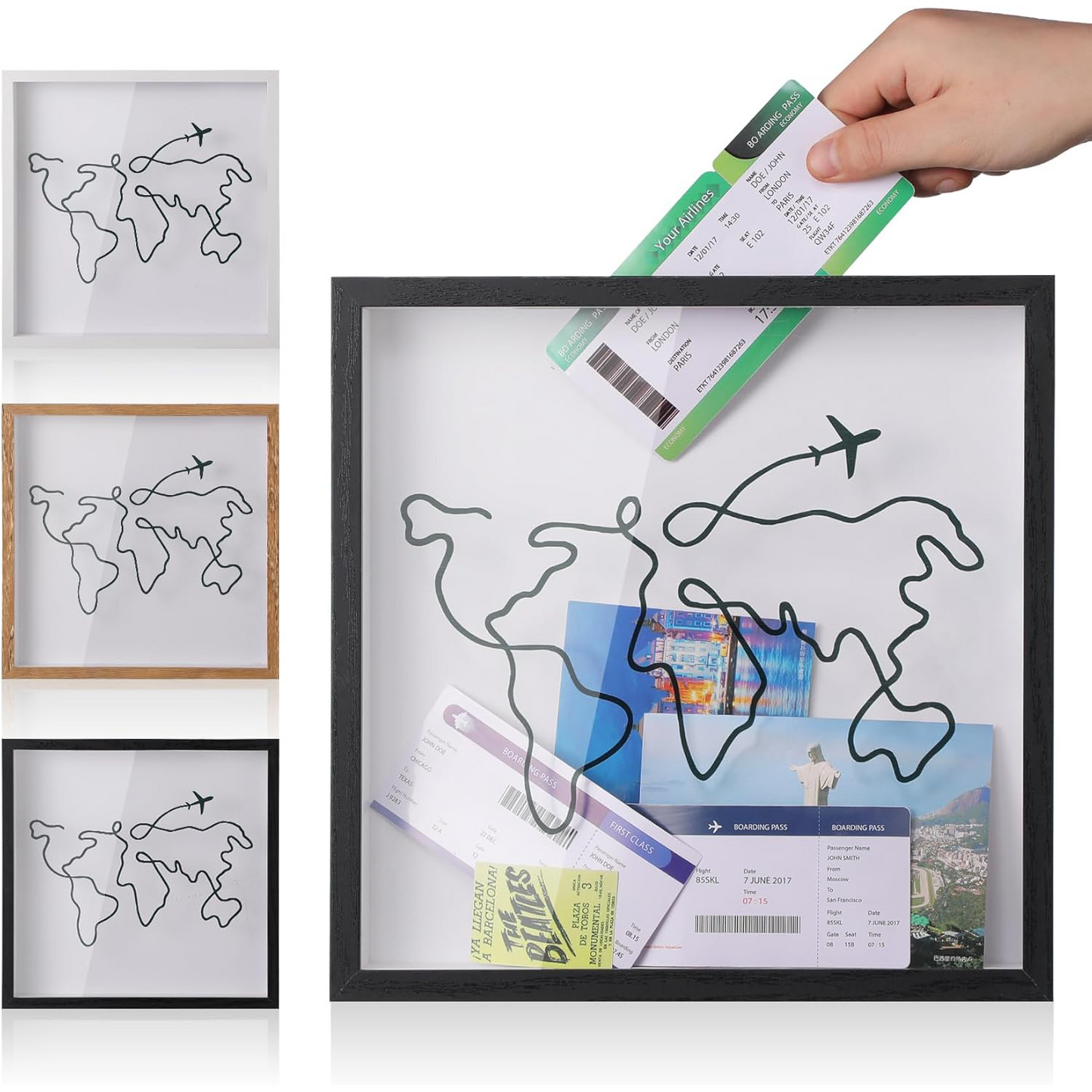 Travel Adventure Memory Shadow Box – Concert & Ticket Keepsake Display