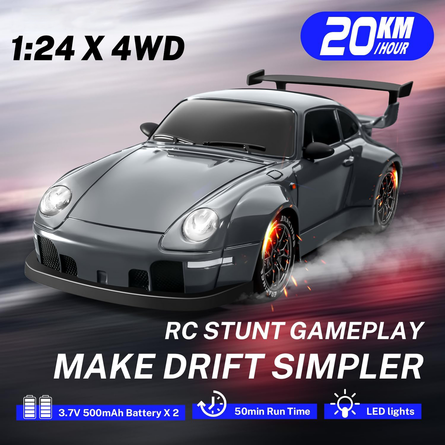 RC Drift Car – High-Performance Remote Control Racing Car with Realistic Design