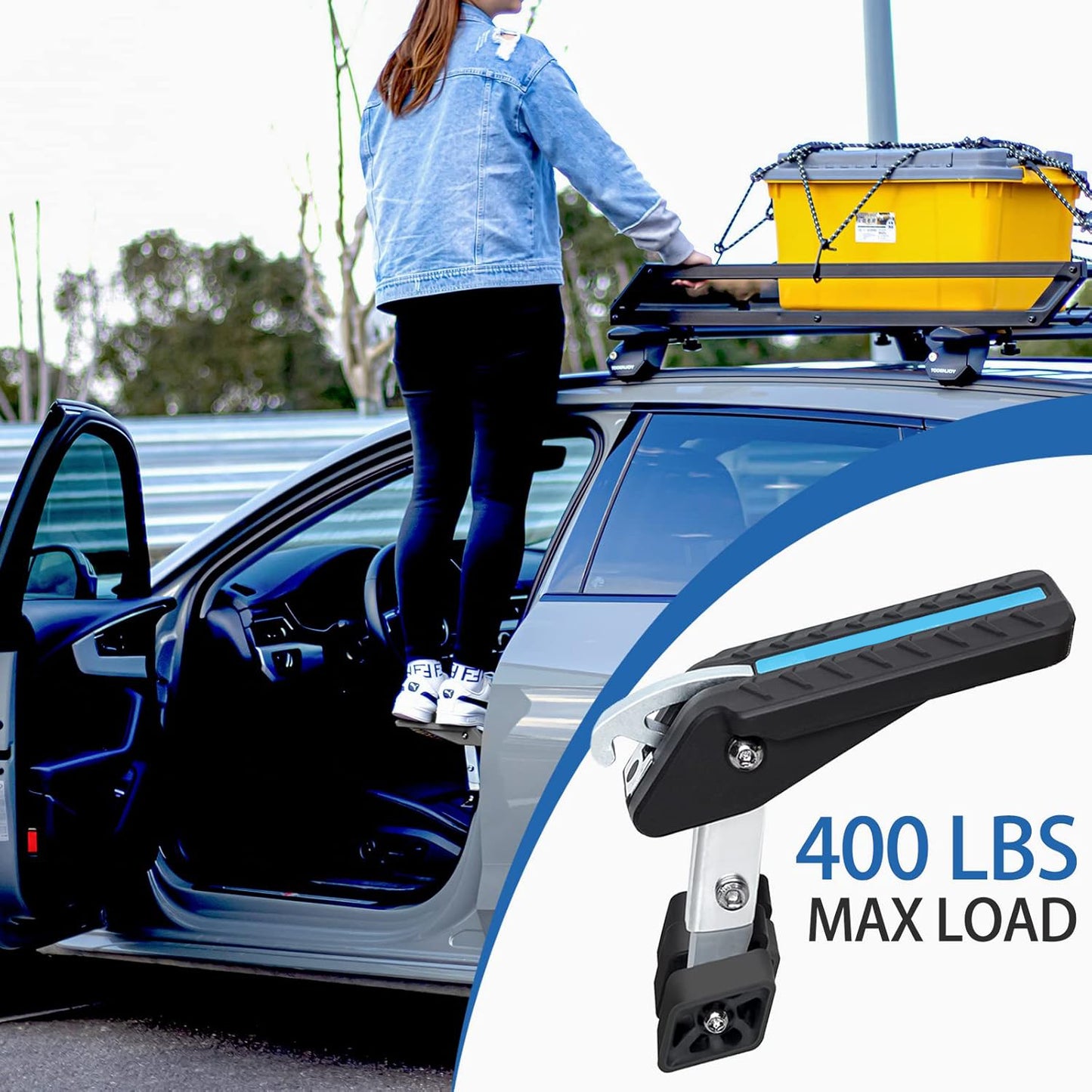 Universal Car Door Step – 5-Level Adjustable  No Assembly Required