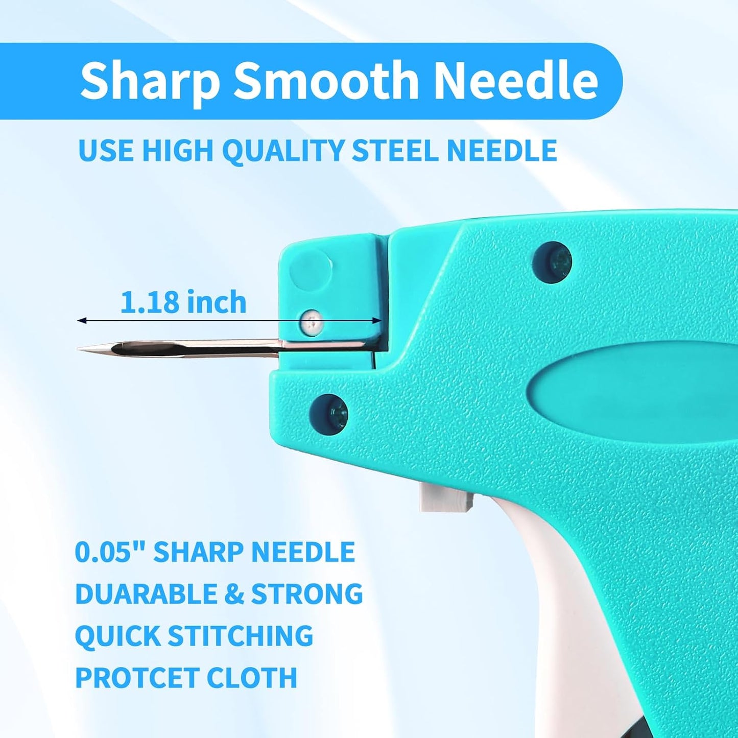 Quick Sewing Tag Gun – Mini Hemming Tool with 2000 Fasteners