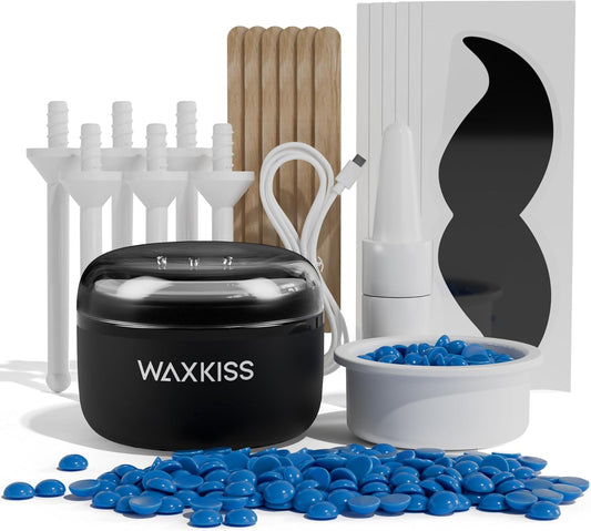 Mini Facial Hair Wax Heater Kit – 10 Wax Beads & Portable Hair Removal Set