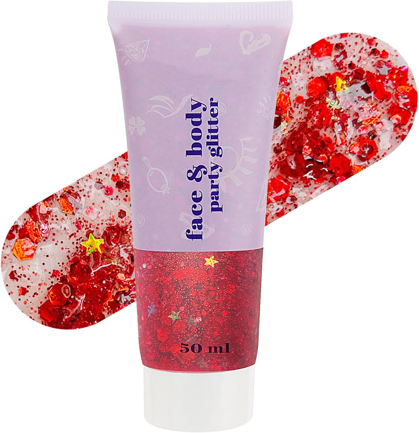 White Body Glitter Gel – Sparkling Festival & Party Accessory